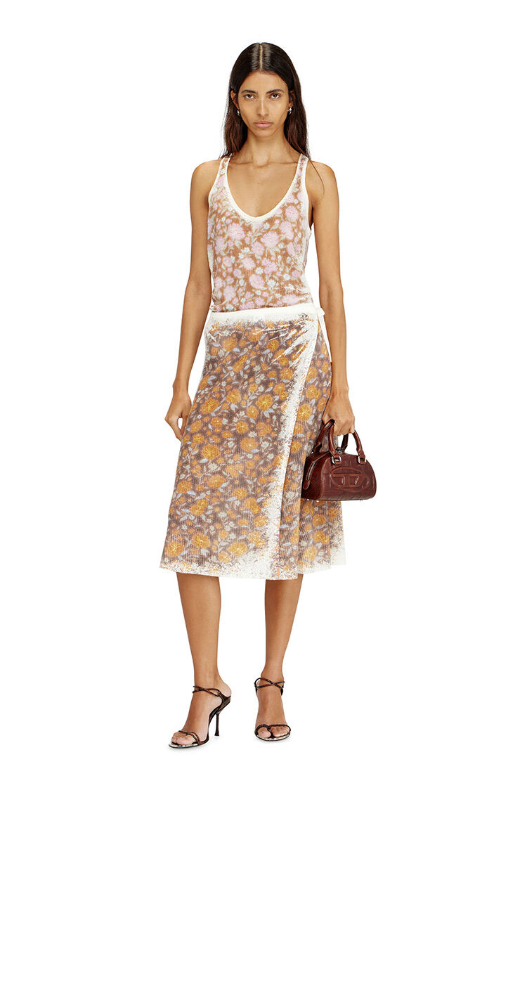 1DR Dome-Mini bowling bag in croc-effect leather