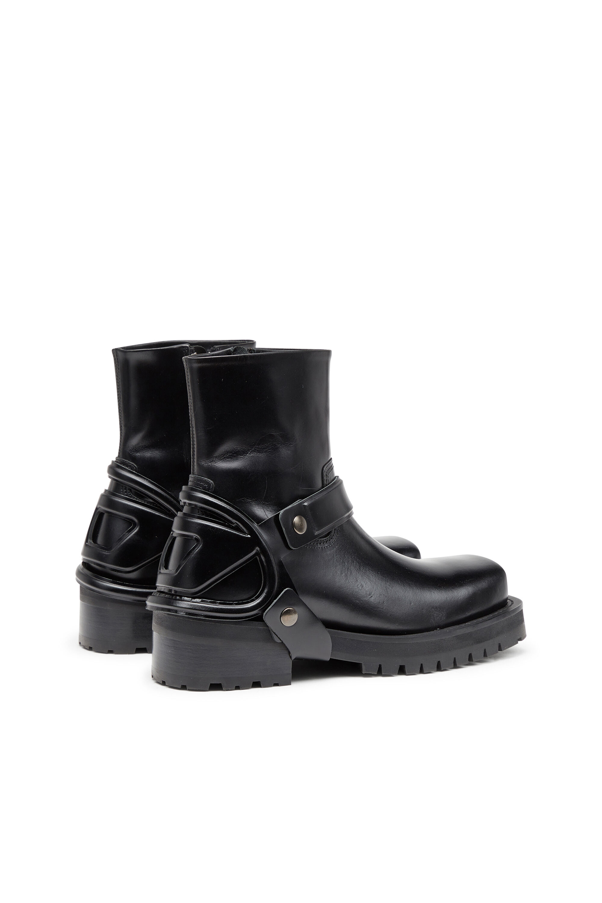 DISEL Texan CH レザーブーツ size41 Men's D-Texan-Harness boots in polished leather | Black | Diesel