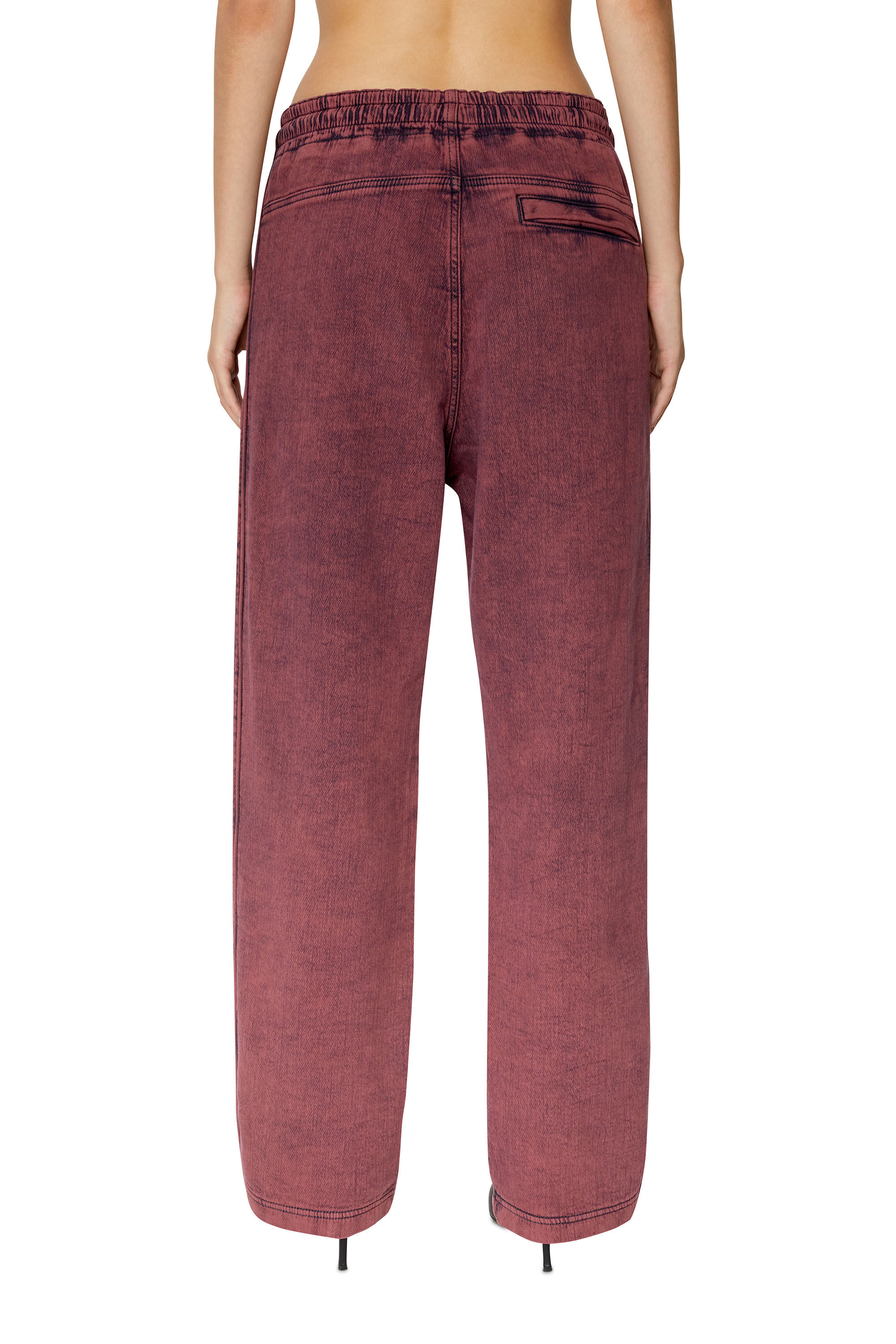 Diesel - D-Martians Track Denim 09E32 Straight, Red - Image 4
