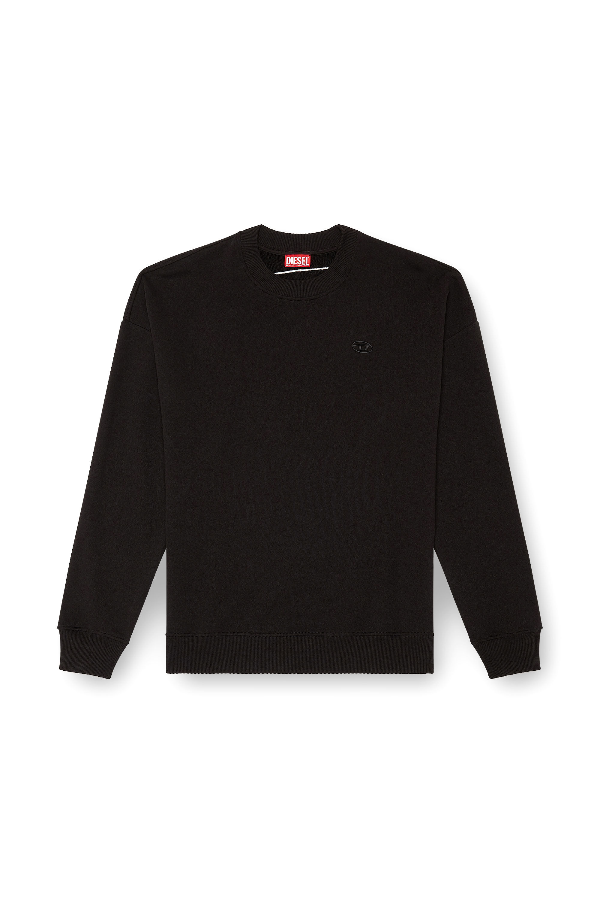Men's Sweatshirt with logo embroidery | Black | Diesel