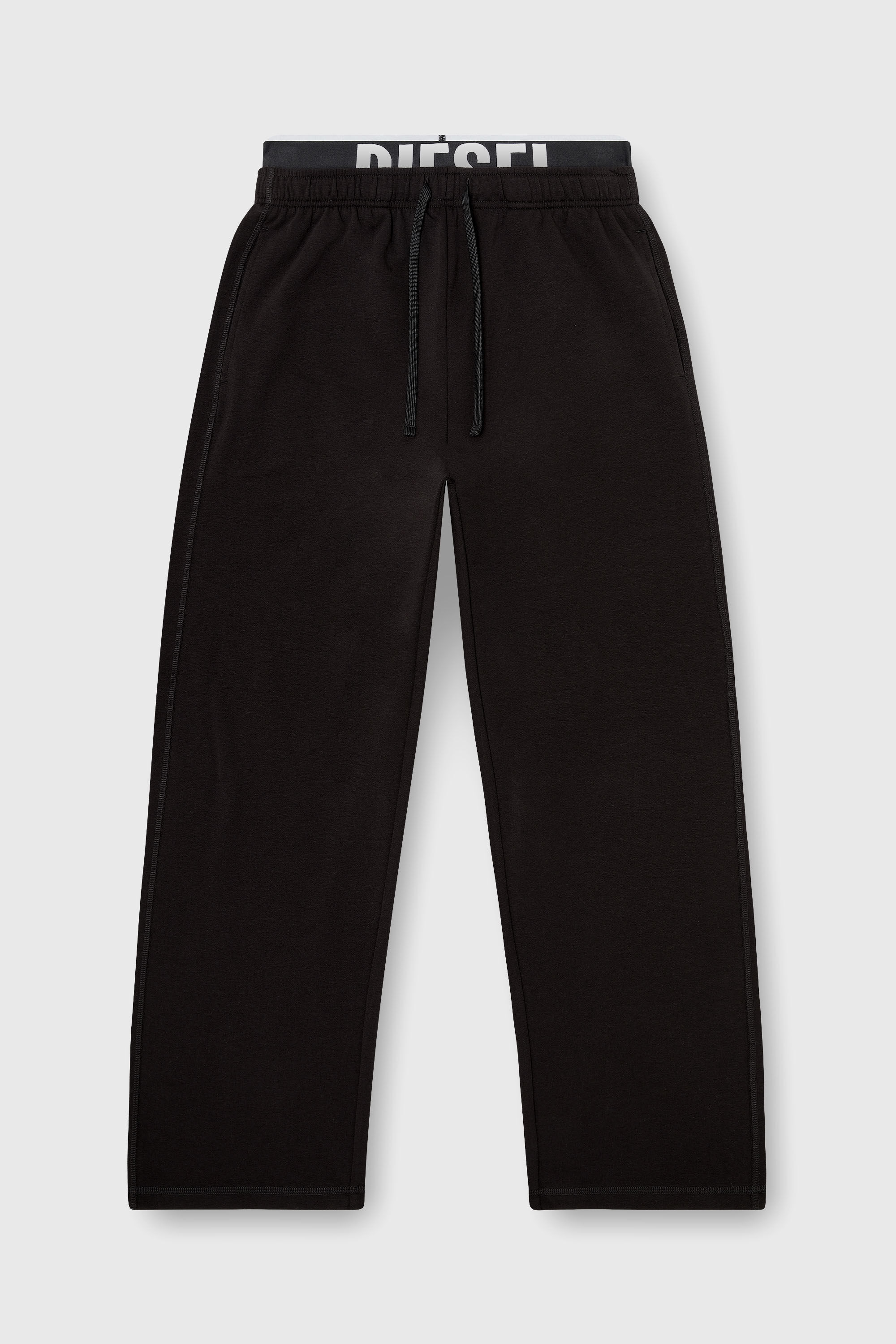 Diesel - BRADLEY-D-POP, Man's Cotton sweatpants with Diesel logo waistband in Black - 4