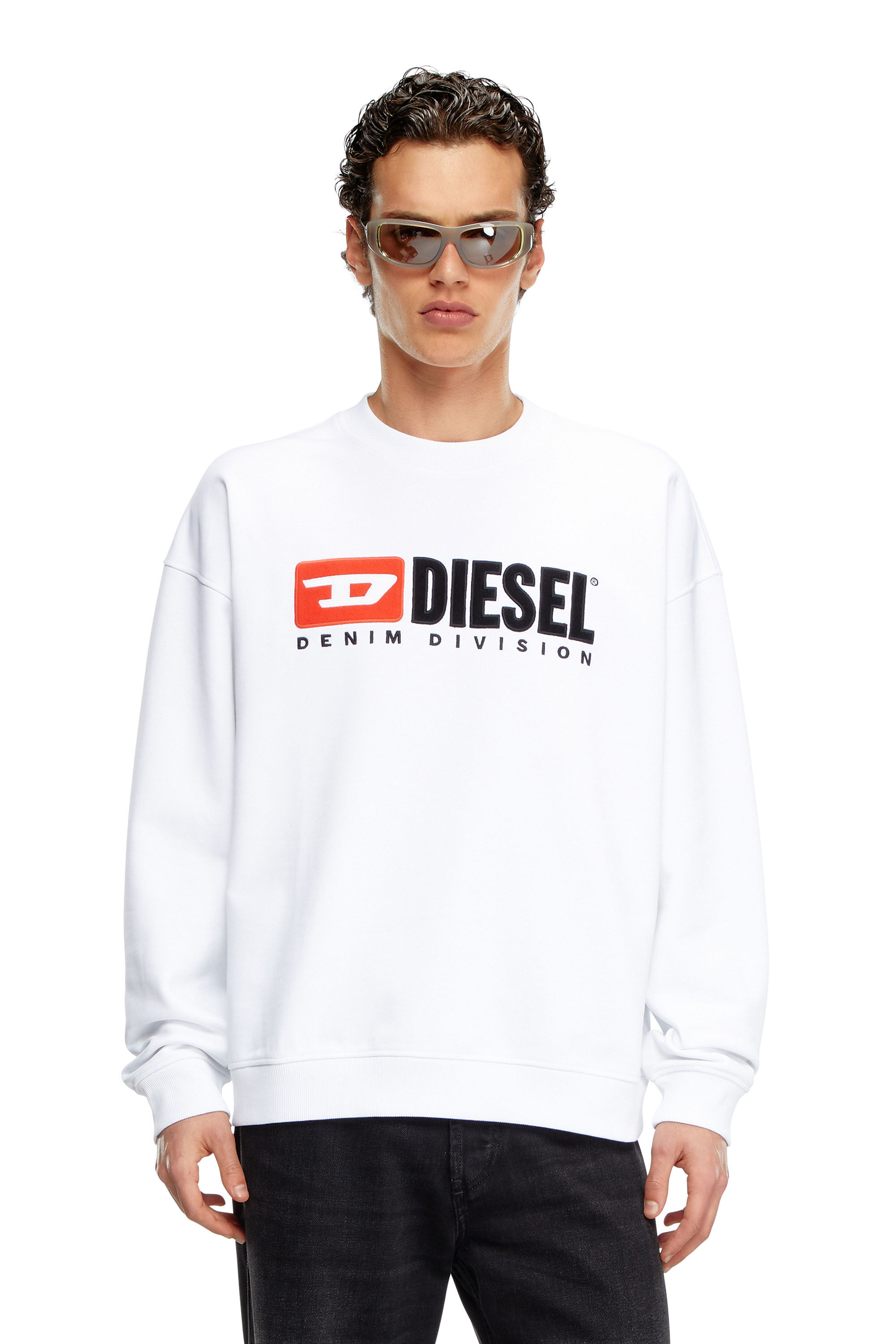 名作 logo Division Denim with Sweatshirt Men's | Diesel | White トップス