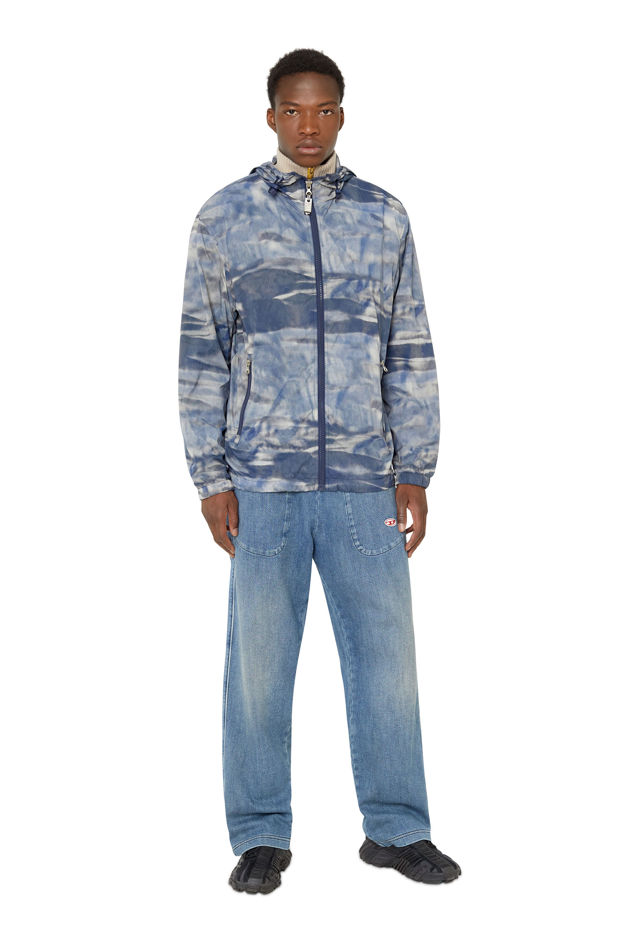 Diesel - D-Martians Track Denim 09E29 Straight, Medium blue - Image 1