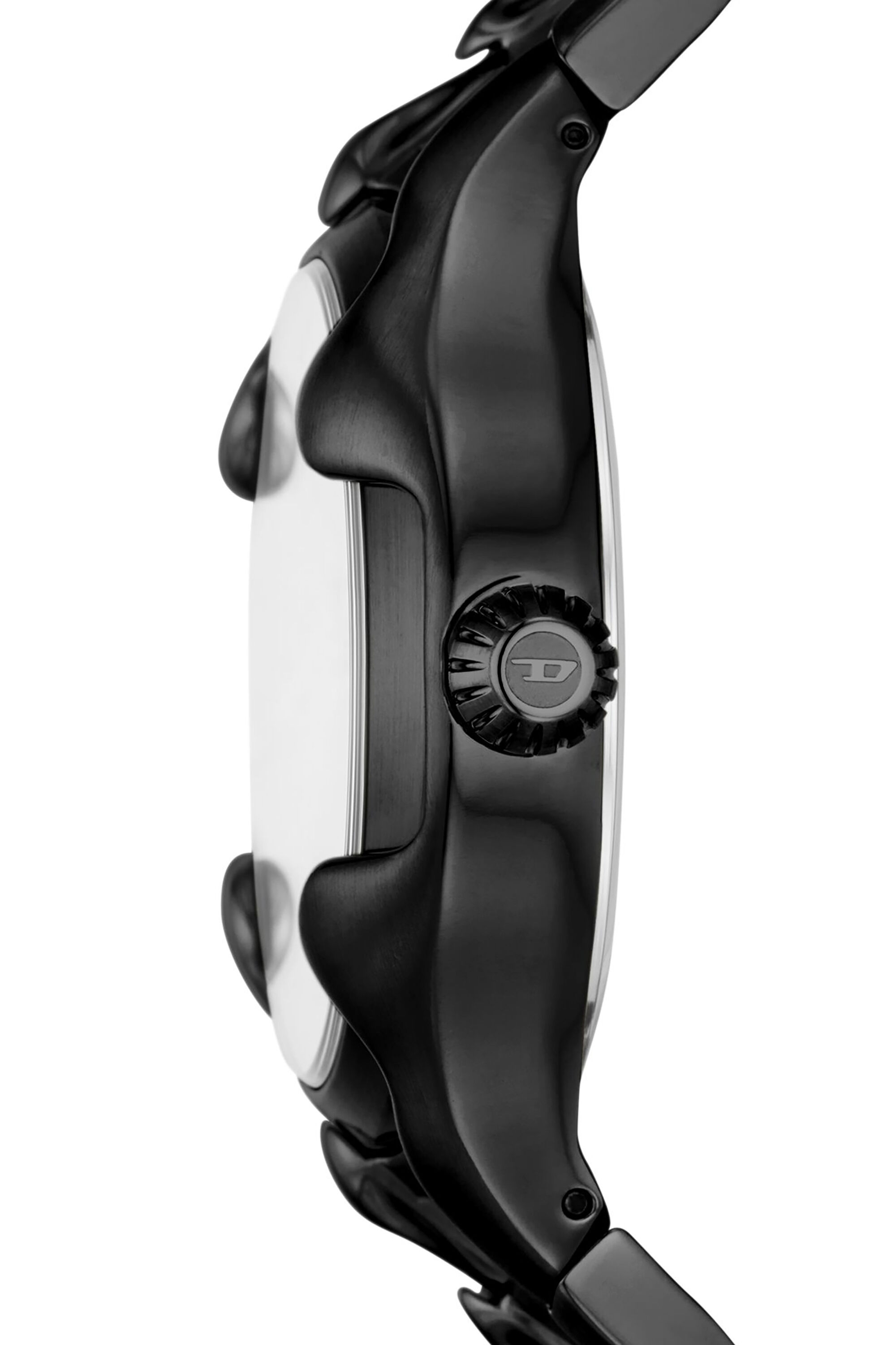 Men's Vert Three-Hand Date Black Stainless Steel Watch | Black