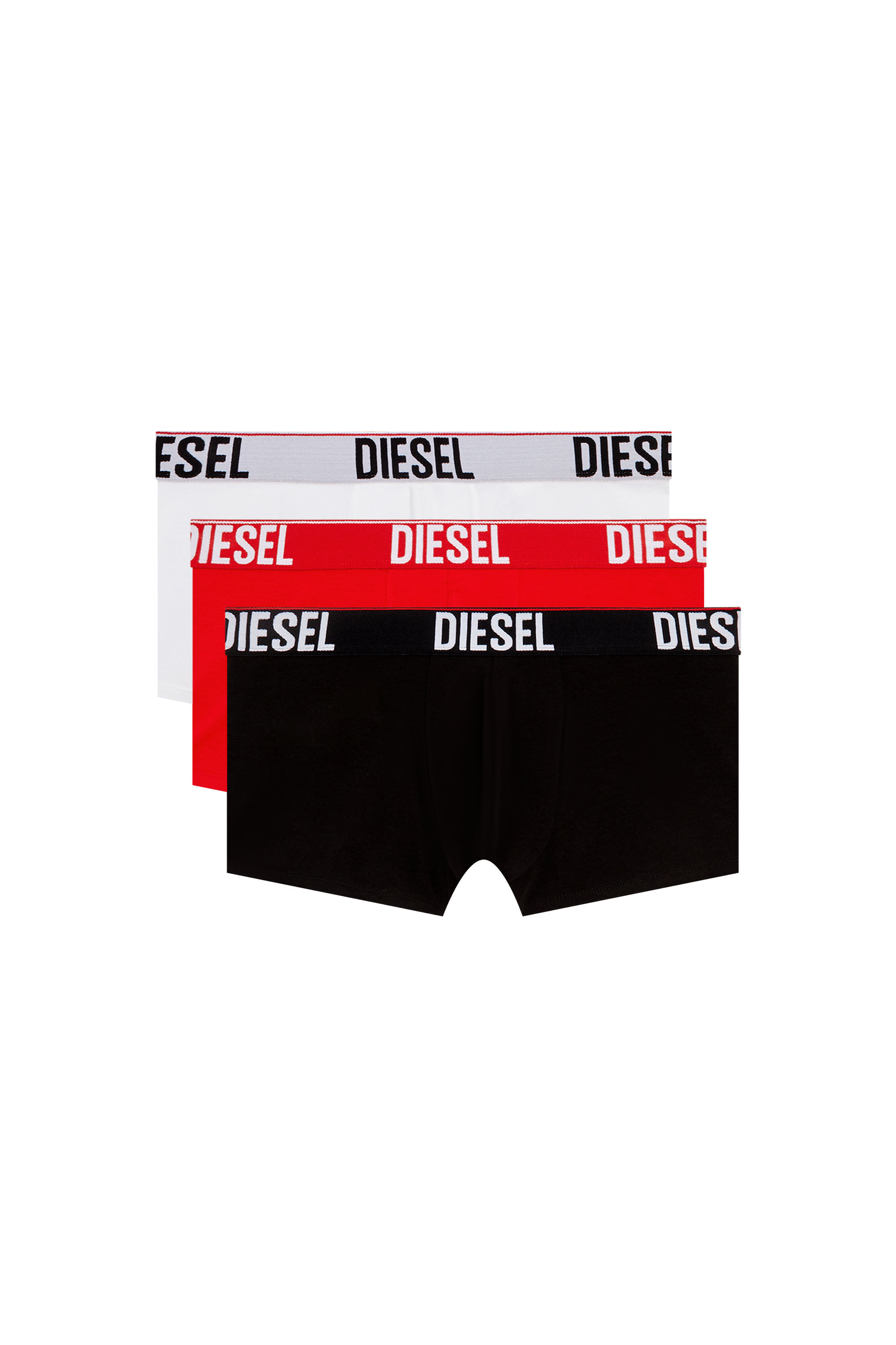 Diesel - UMBX-DAMIENTHREEPACK, Man's Three-pack boxer briefs with tonal waist in White/Black - 2