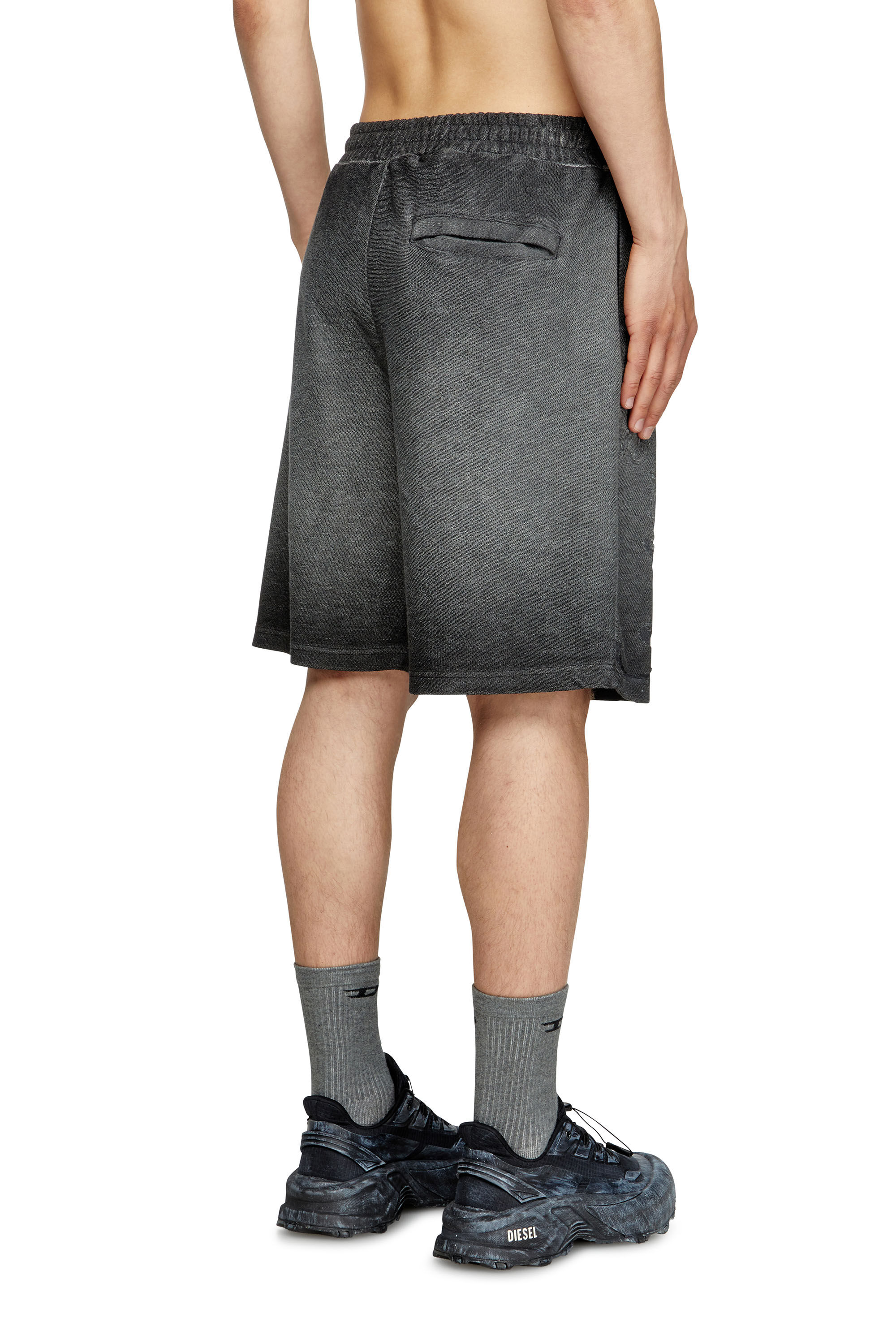 Men's Shorts with phoenix devoré | Grey | Diesel HU