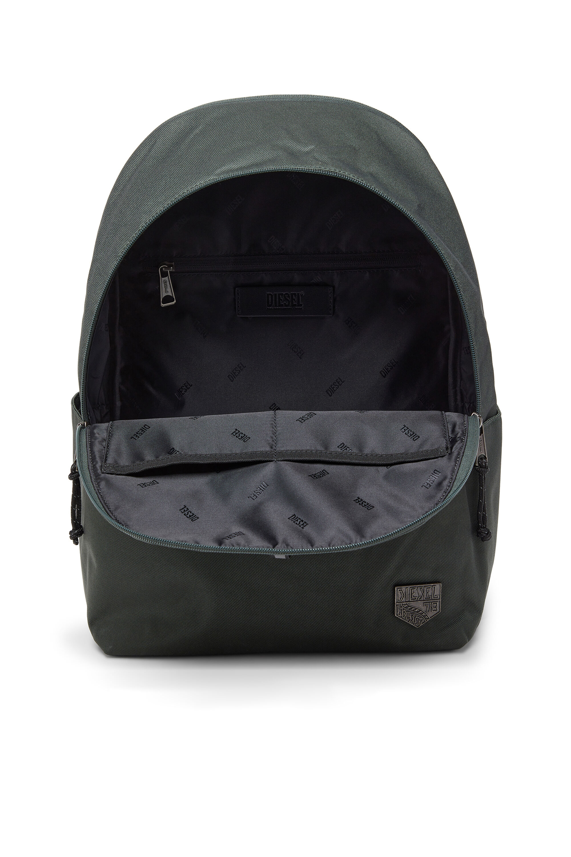 Diesel - D-PACK BACKPACK X, Unisex's D-Pack - Backpack in nylon with emblem logo in Dark Green - 3