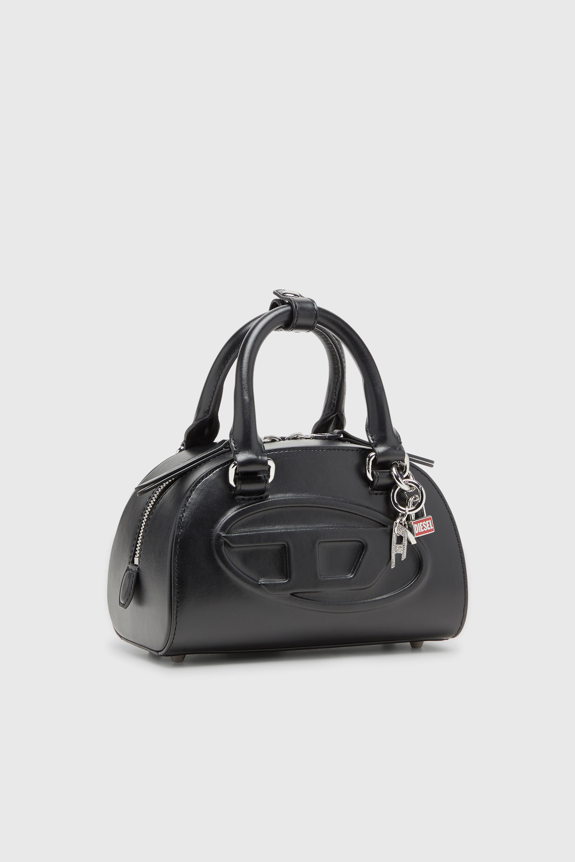 Diesel - 1DR DOME TOP HANDLE, Woman's 1DR Dome-Leather bowling bag in Black - 7