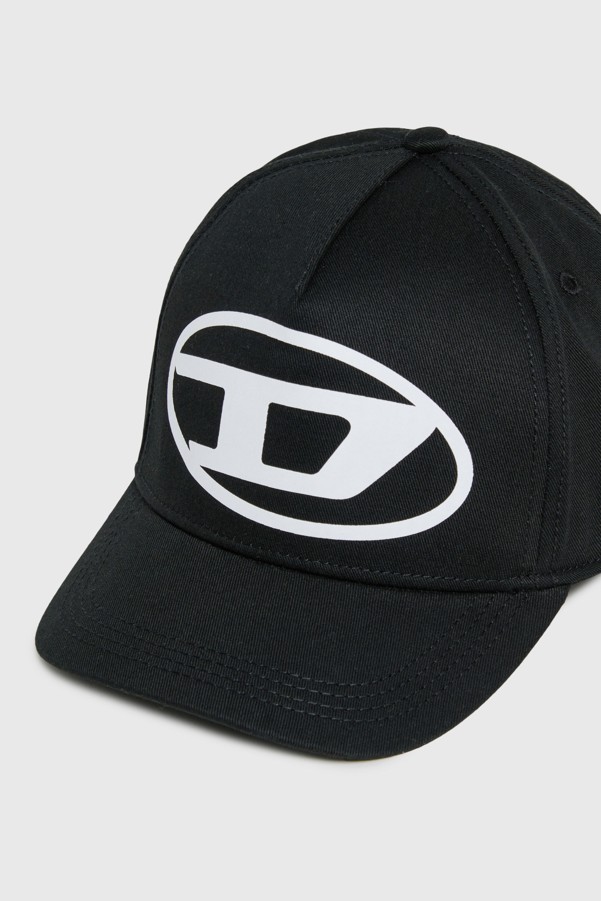 Diesel - FLIMO, Man's Baseball cap with Oval D logo print in Black - 3