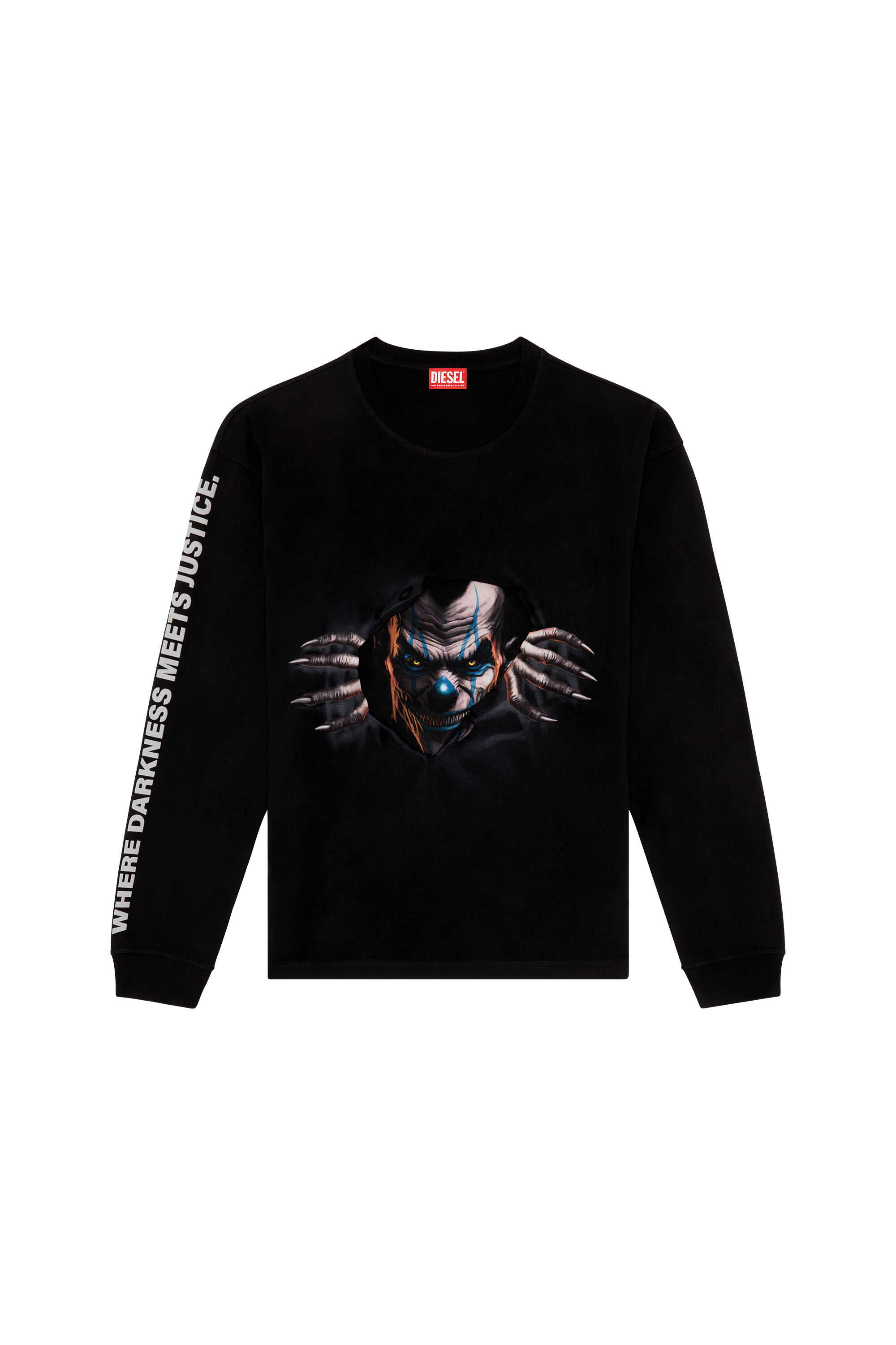 Diesel - T-BOXT-LS-P1, Man's Long-sleeve T-shirt with poster print in Black - 2