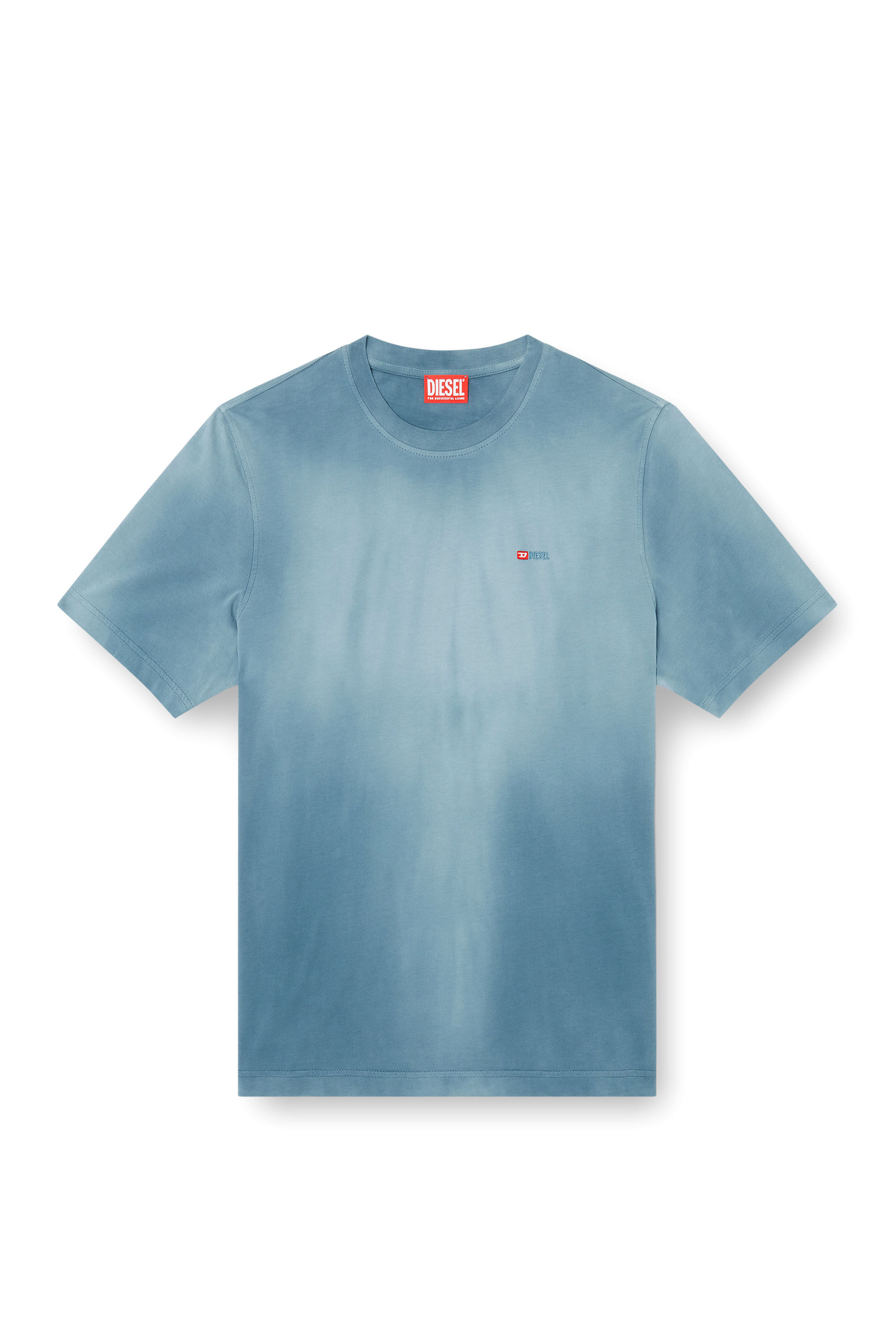 【関税・送料込み】Diesel T-shirt T-adjust-r15 Men's Faded T-shirt with micro logo embroidery | Black | Diesel