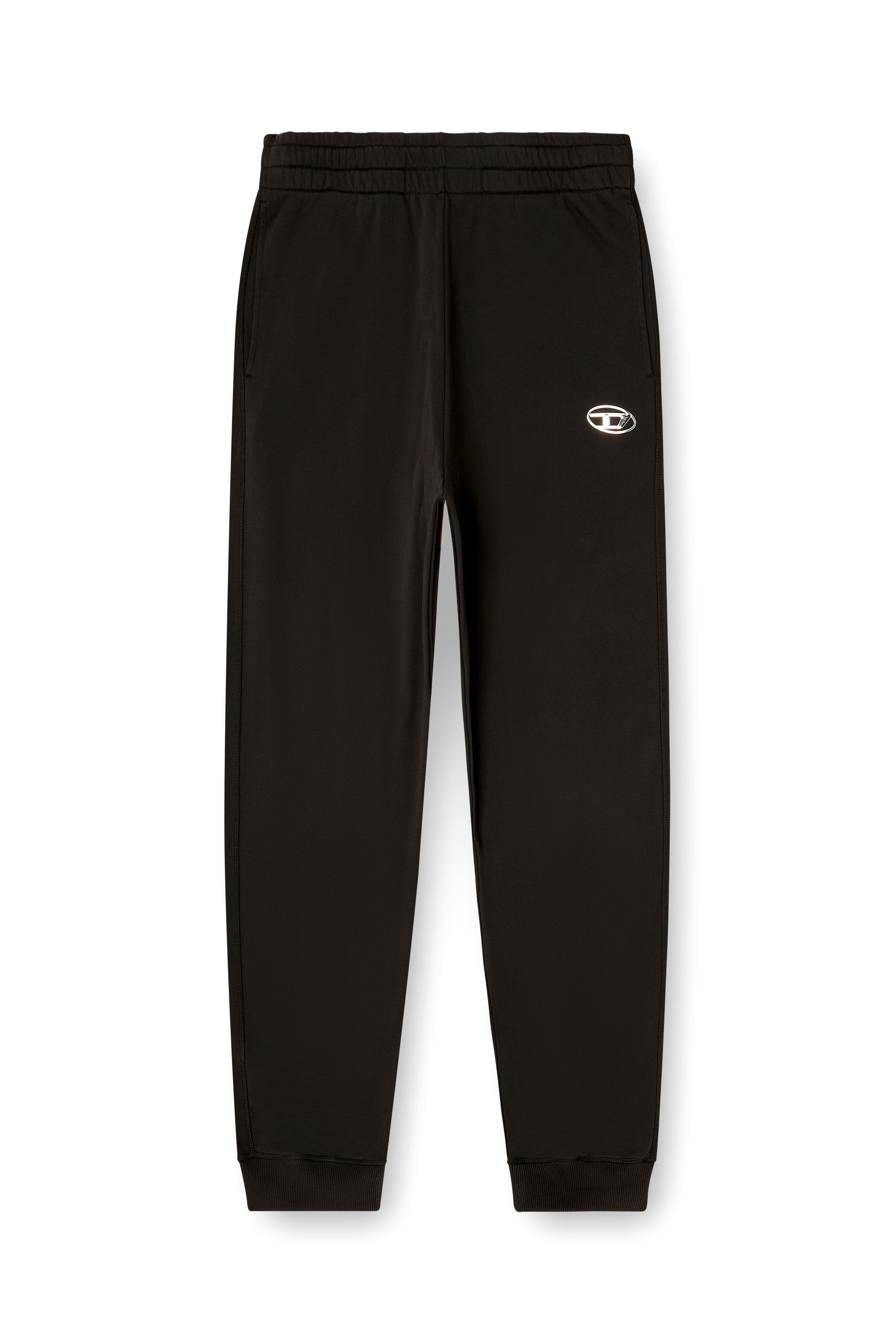 Diesel - P-MARKY-IOD, Man's Cotton sweatpants with metallic Oval D in Black - 2