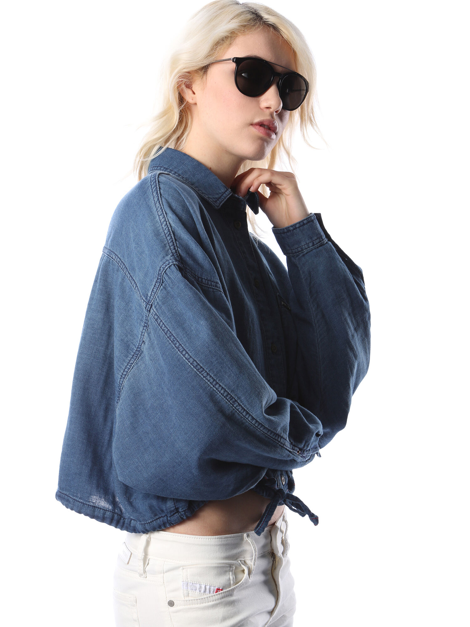 Diesel - DM0188, Unisex's Vintage look eyewear with metal details in Black - 6
