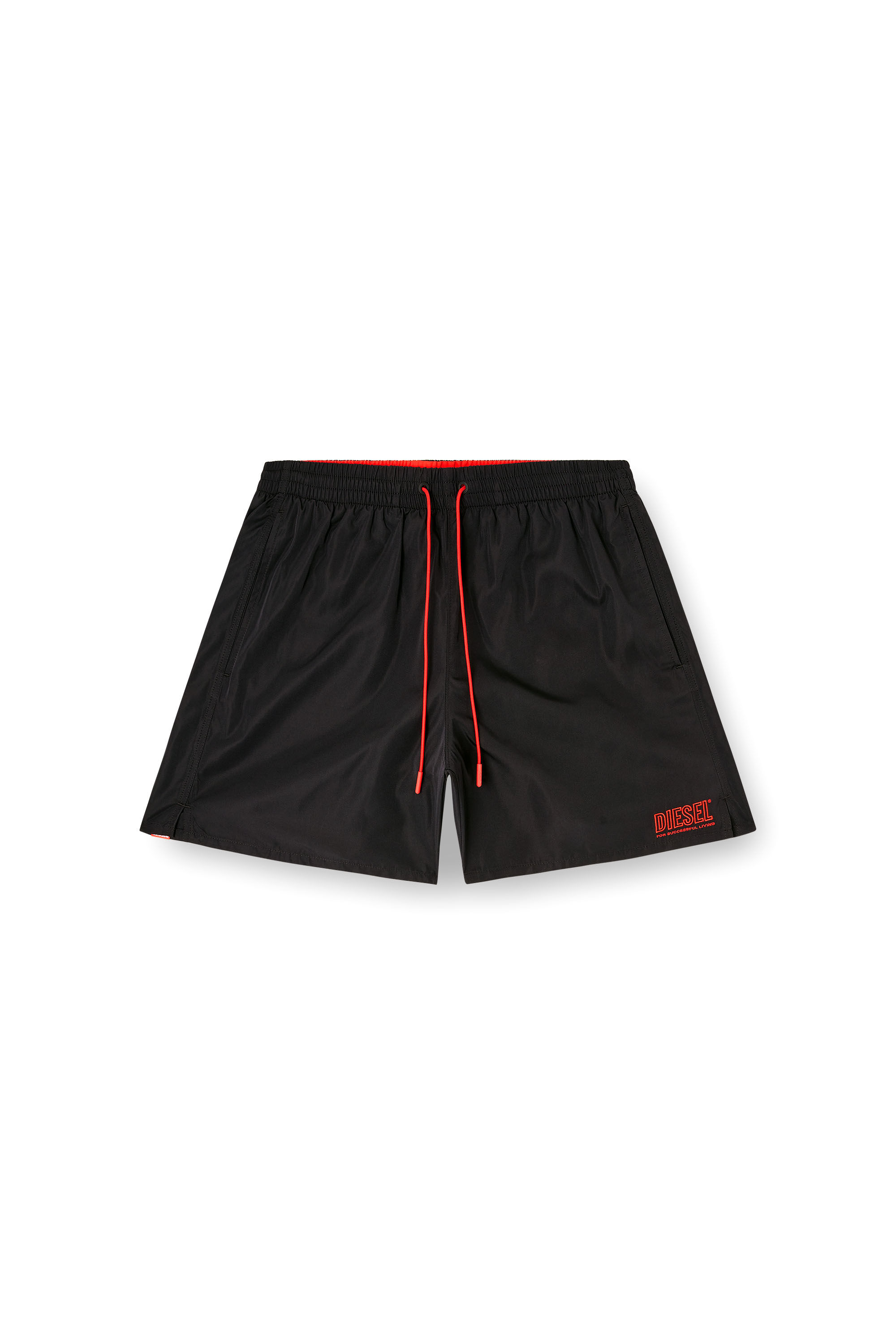 Diesel - SPORT-41-D-CORE, Man's Swim shorts with zip pocket in Black - 4