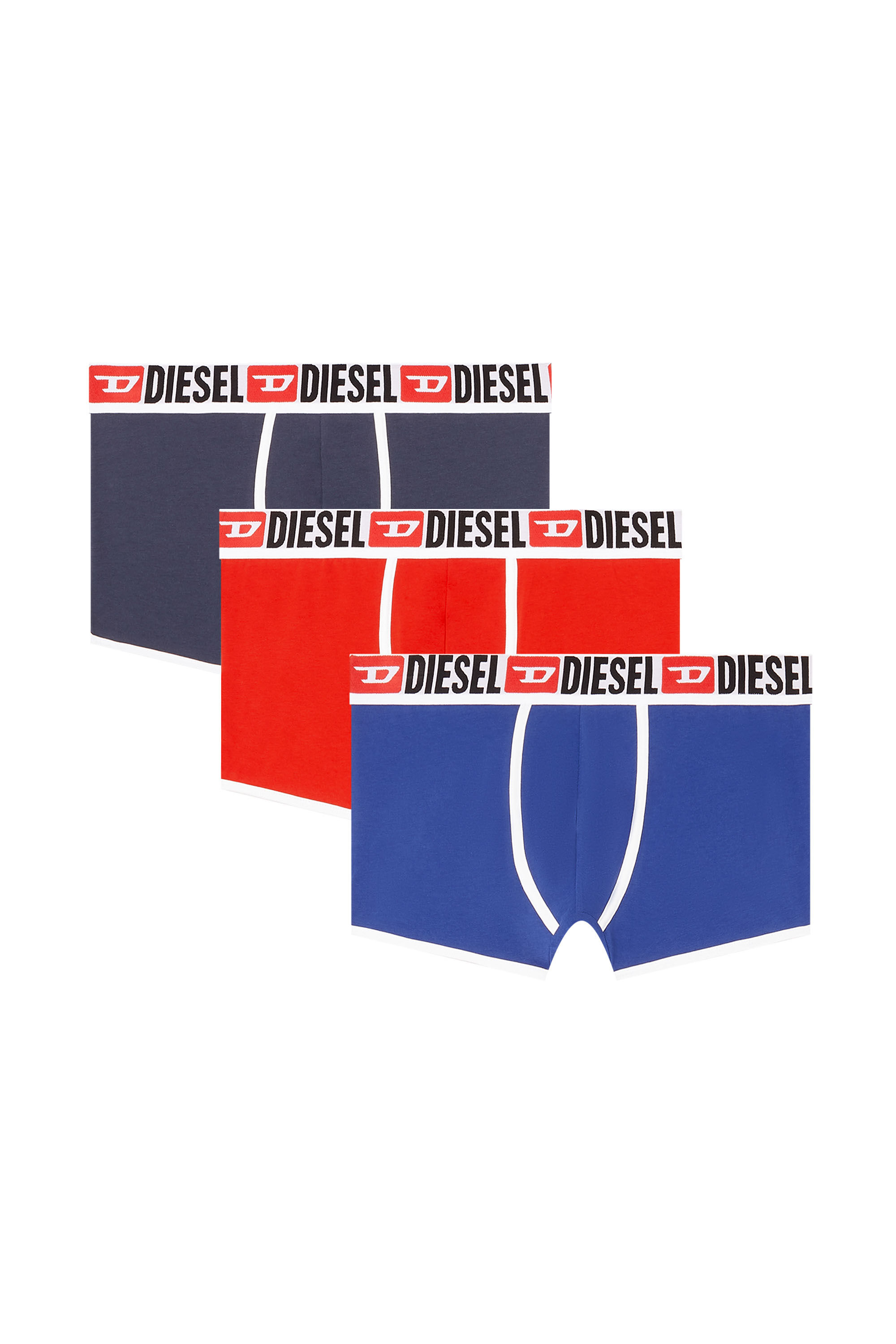 Diesel - DANILO-D-CORE-3PACK, Man's 3-pack of stretch cotton boxers with binding in Red - 2