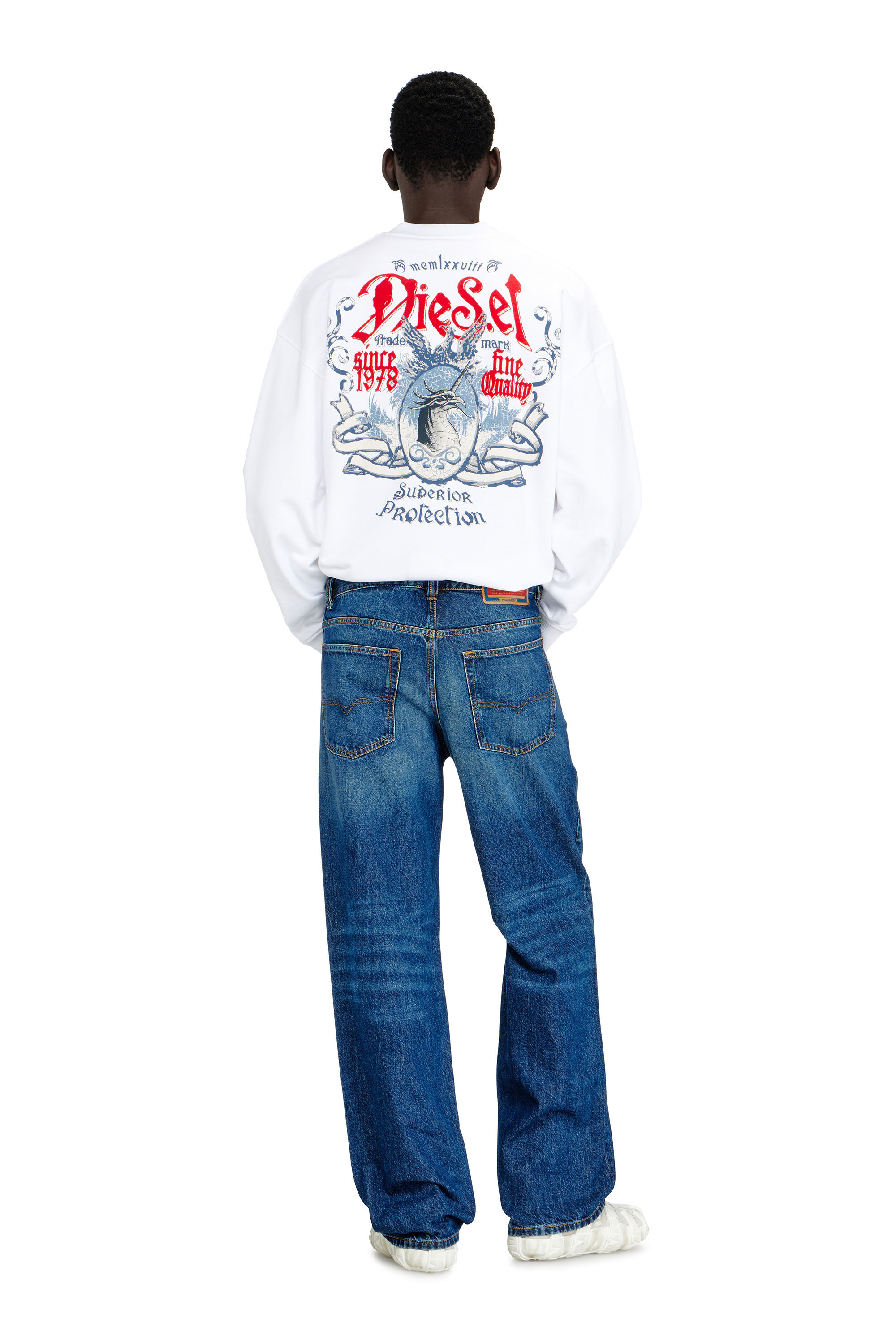 Men's Relaxed Jeans | Medium blue | Diesel 2001 D-Macro