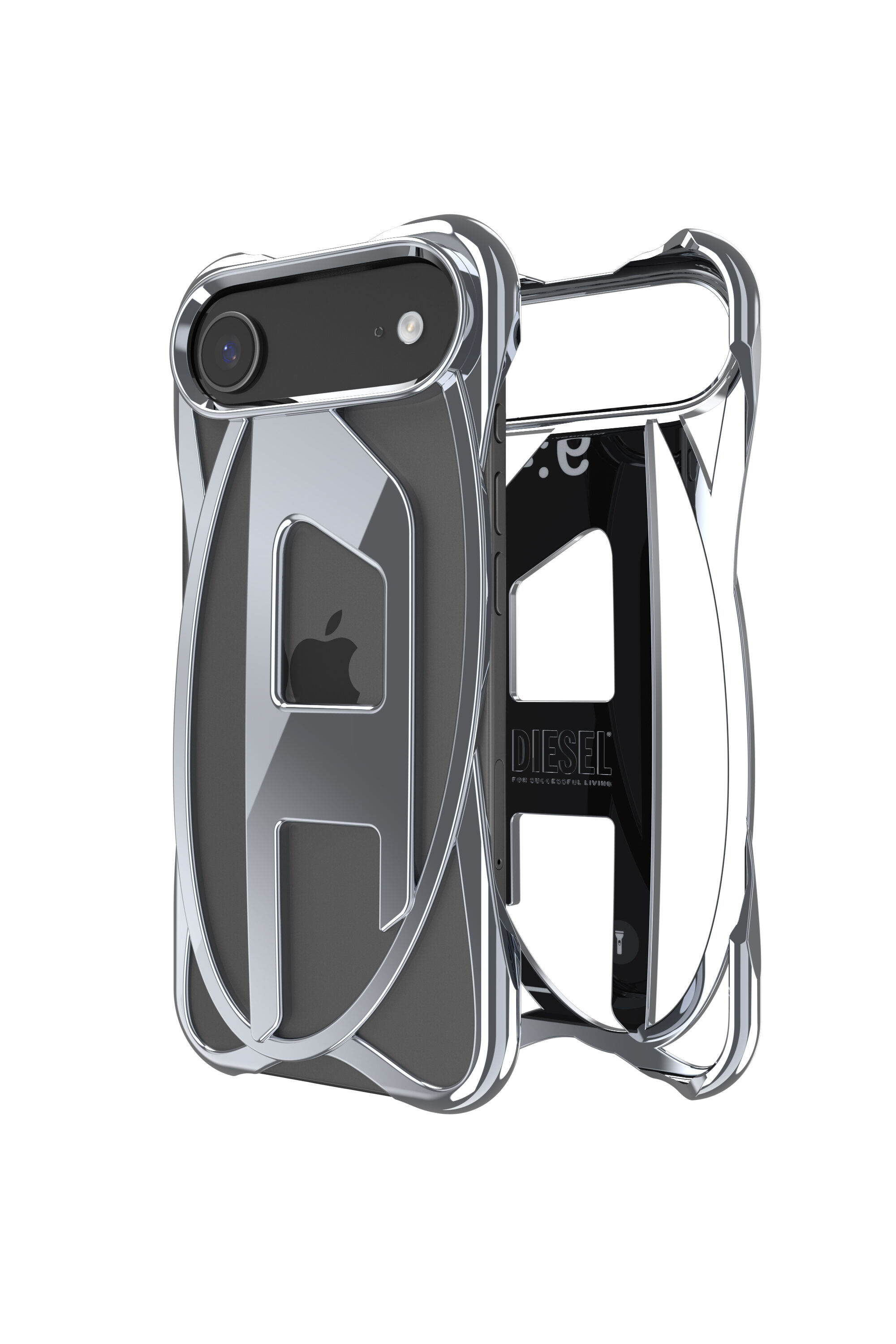 Women's Caged D glossy case for iPhone 17 Air | Grey | Diesel