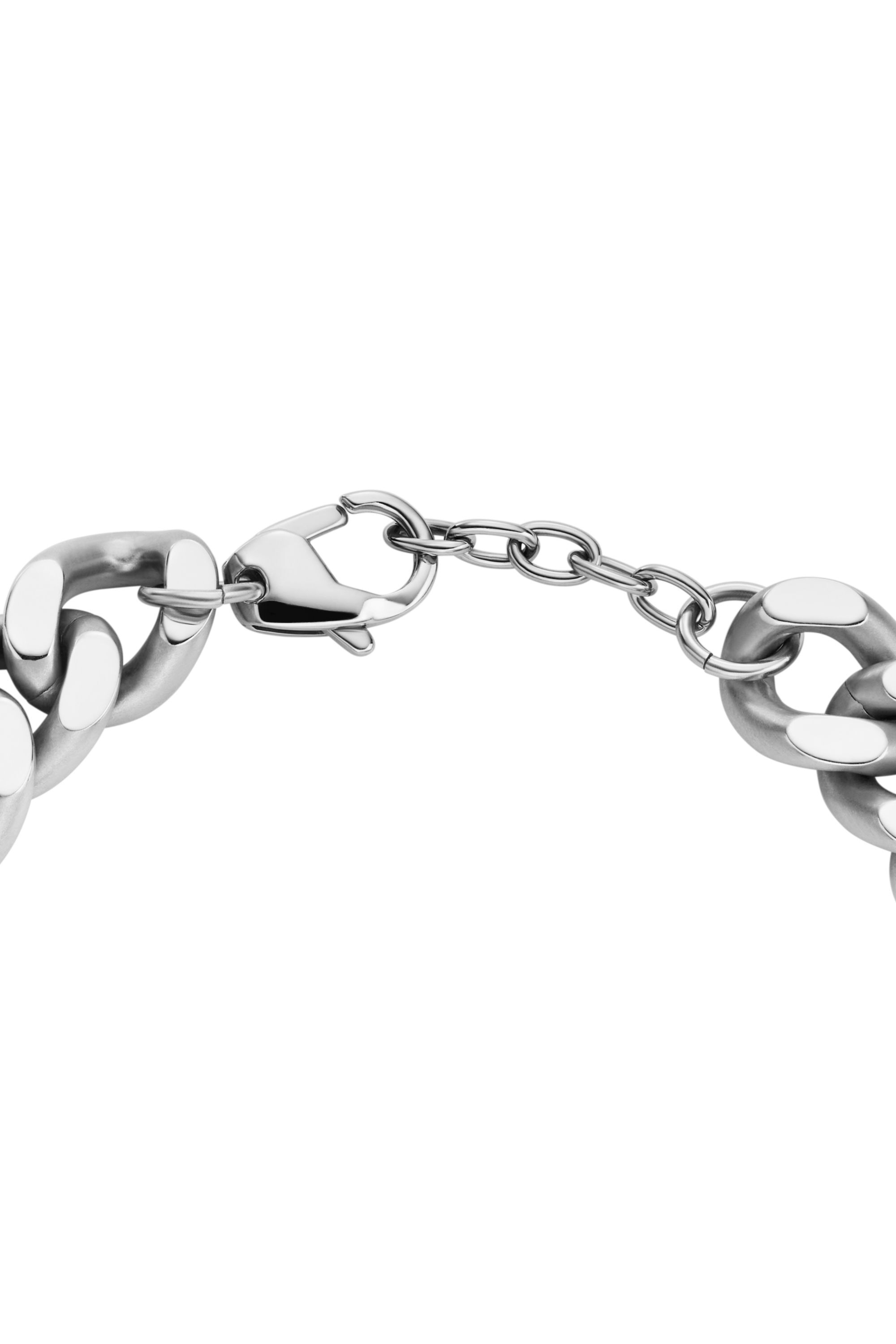 Men's Oval D Logo Chain Bracelet | Silver | Diesel