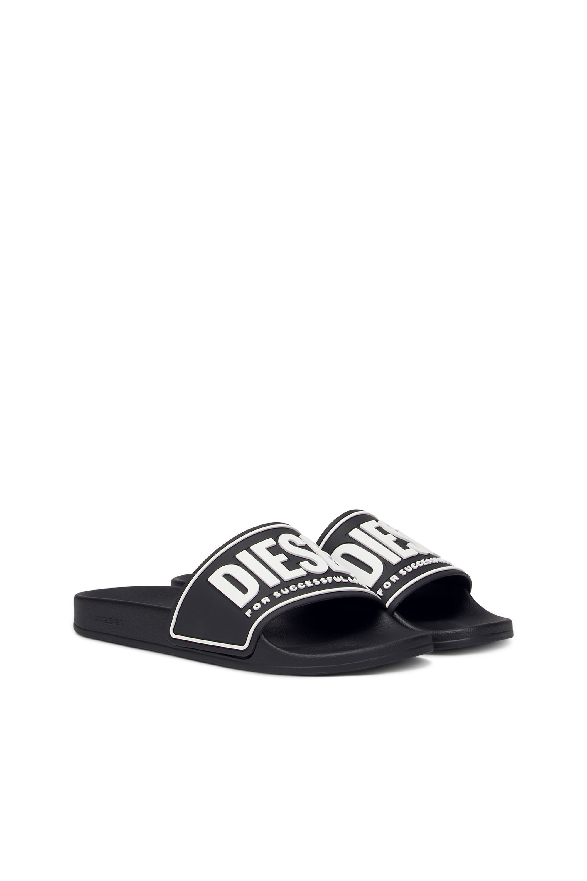 ★DIESEL★ SA Mayemi W Slide Black Y02854P4441H0958 Y02854P4 Women's Sa-Mayemi-Pool slides with velvety flocking | Black