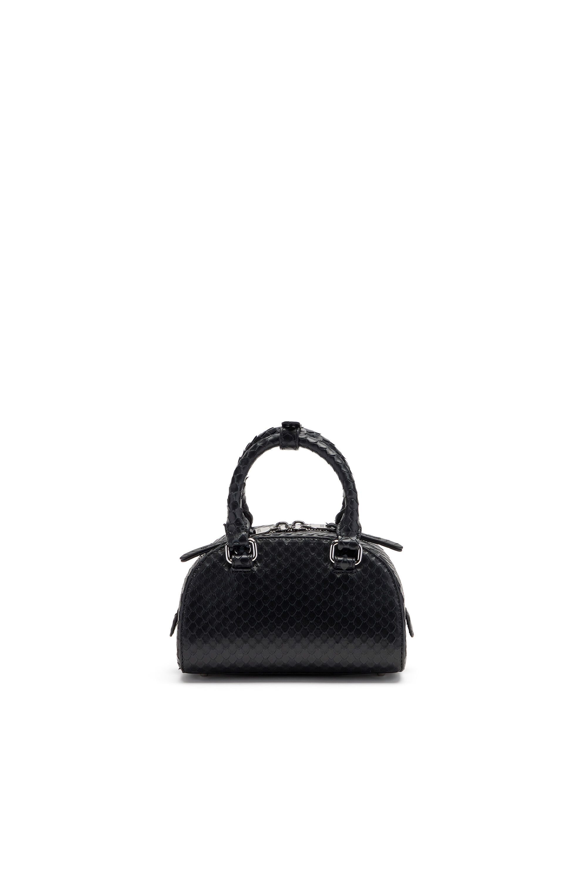Women's 1DR Dome-Small bowling bag in snake-effect leather | Black