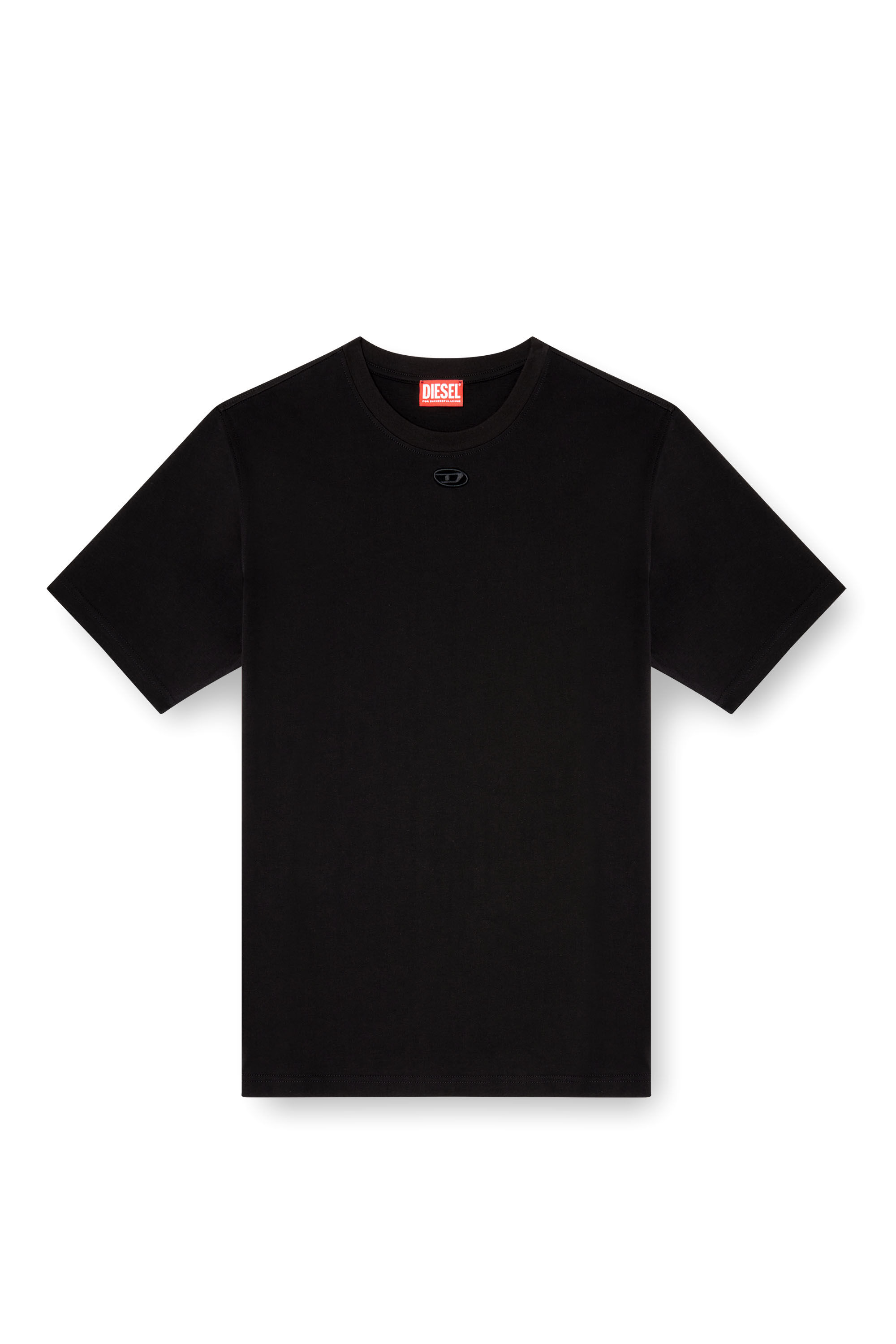 Men's T-shirt with cut-out Oval D | Black | Diesel