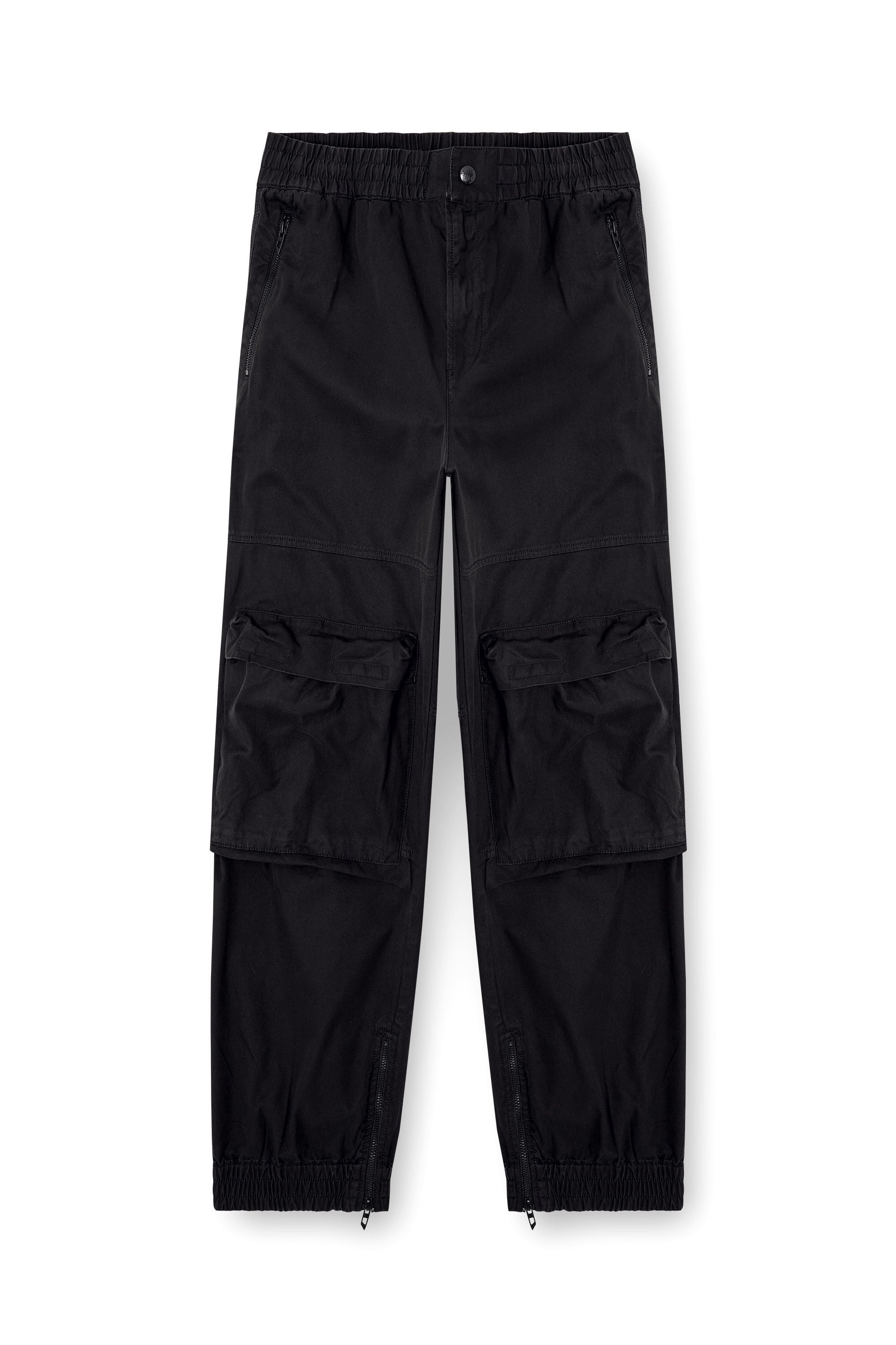 Diesel - P-BEECK, Man's Cargo pants in cotton twill in Black - 2