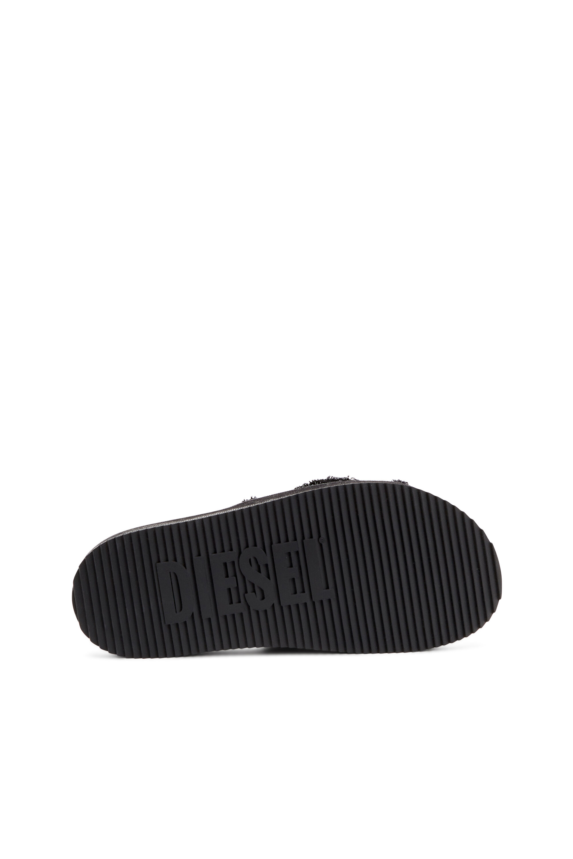 Women's Sa-Slide D-Distressed denim slides | Black | Diesel