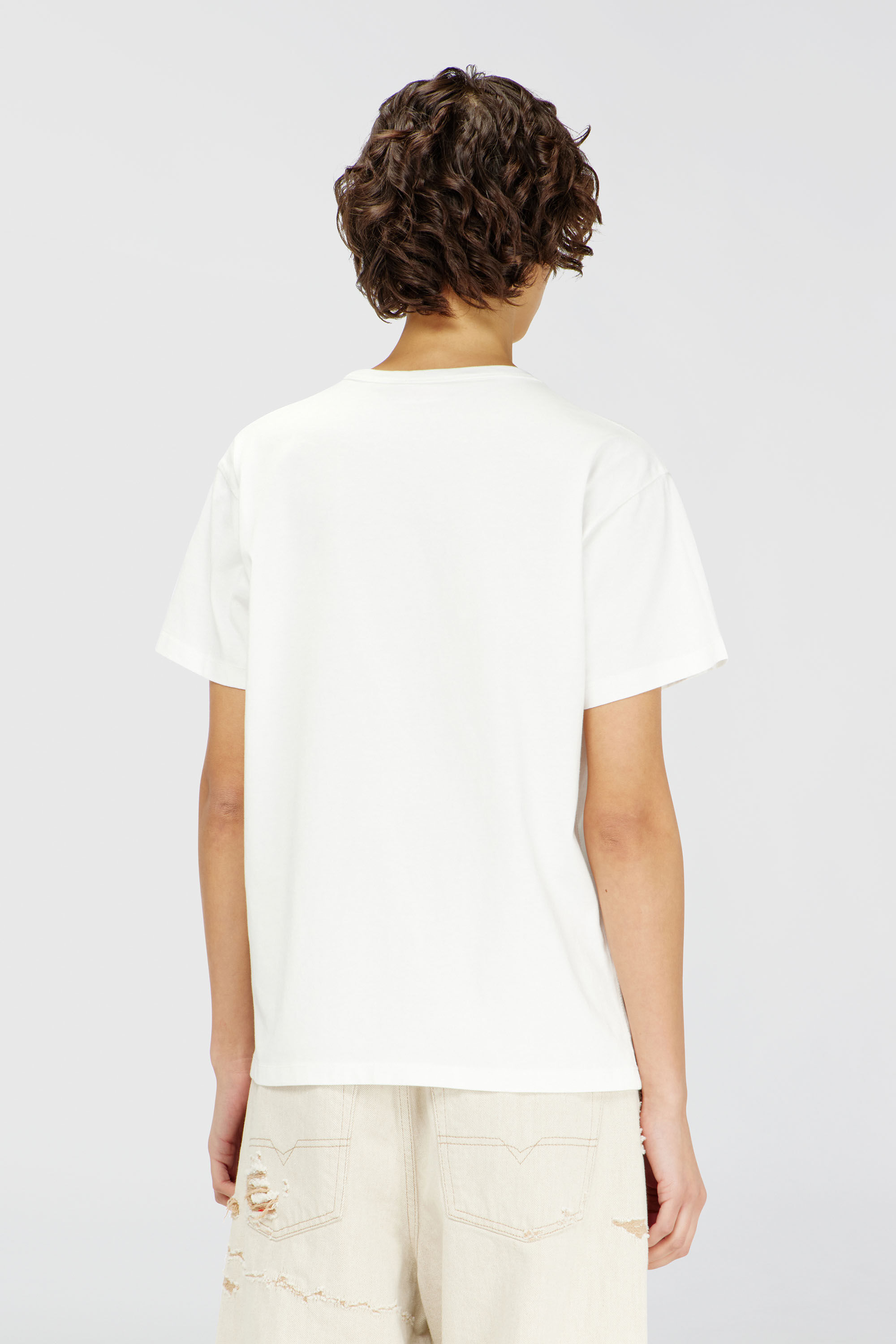 Diesel - T-NORMY-OD-S1, Woman's Cotton T-shirt with metallic Oval D in White - 4