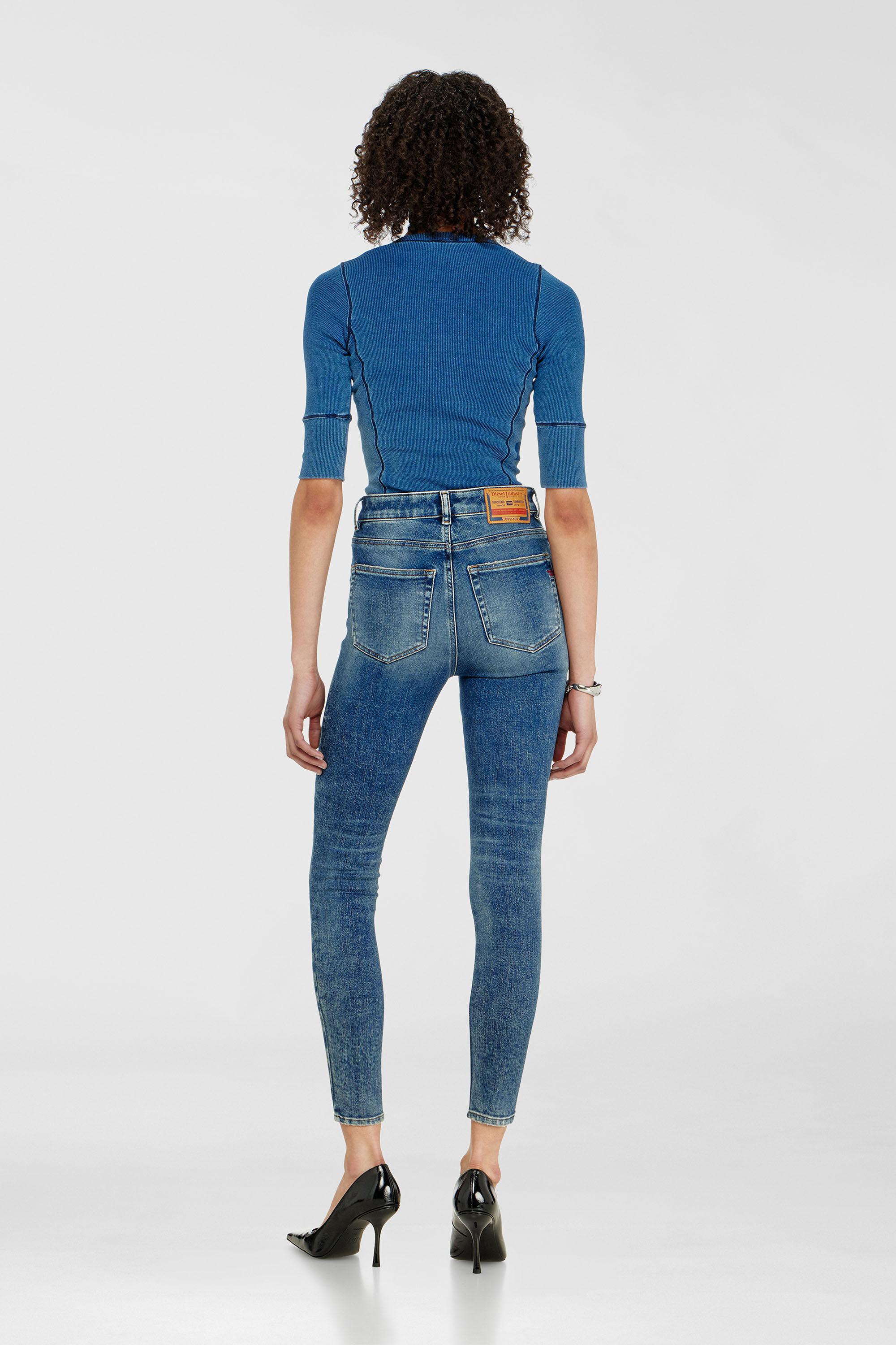 Diesel - Woman's Skinny Jeans 1984 Slandy-High 09P72, Medium blue - 3