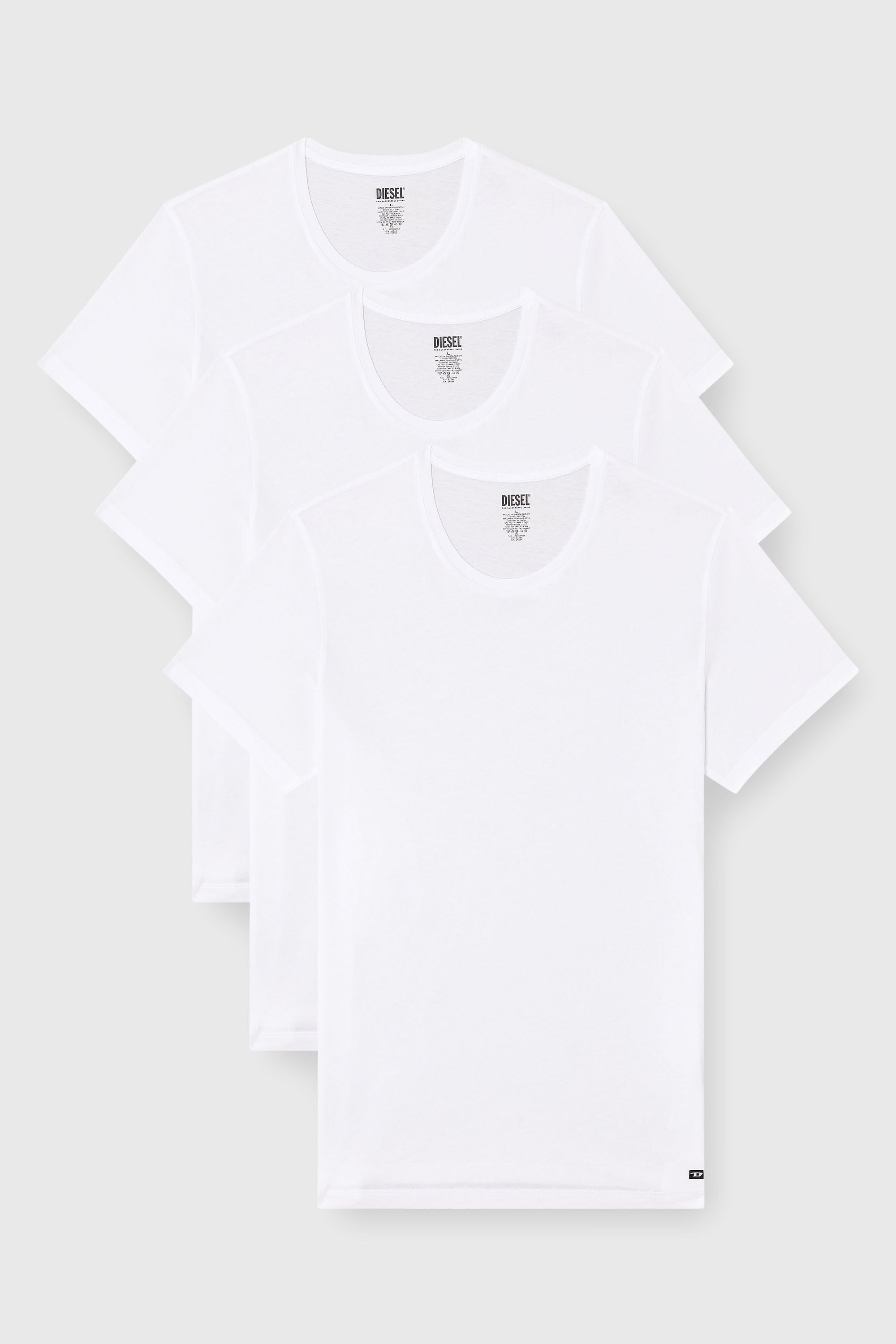 Diesel - RANDAL-D-BOX-3PACK, Man's Three-pack of T-shirts in White - 2
