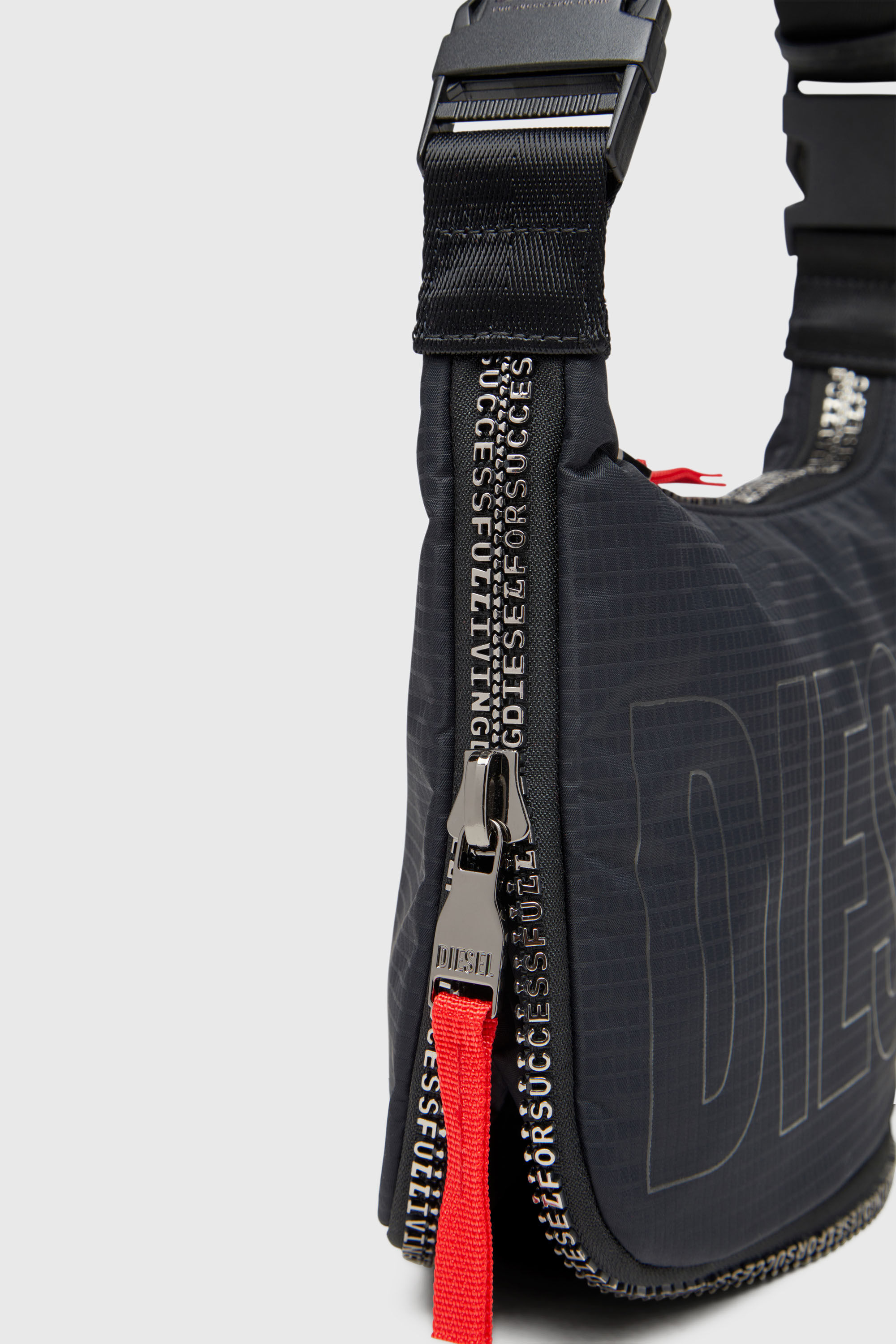 Diesel - ZIP-D CROSSBODY BAG X, Unisex's Zip-D X-Expandable utilitarian shoulder bag in Black - 6