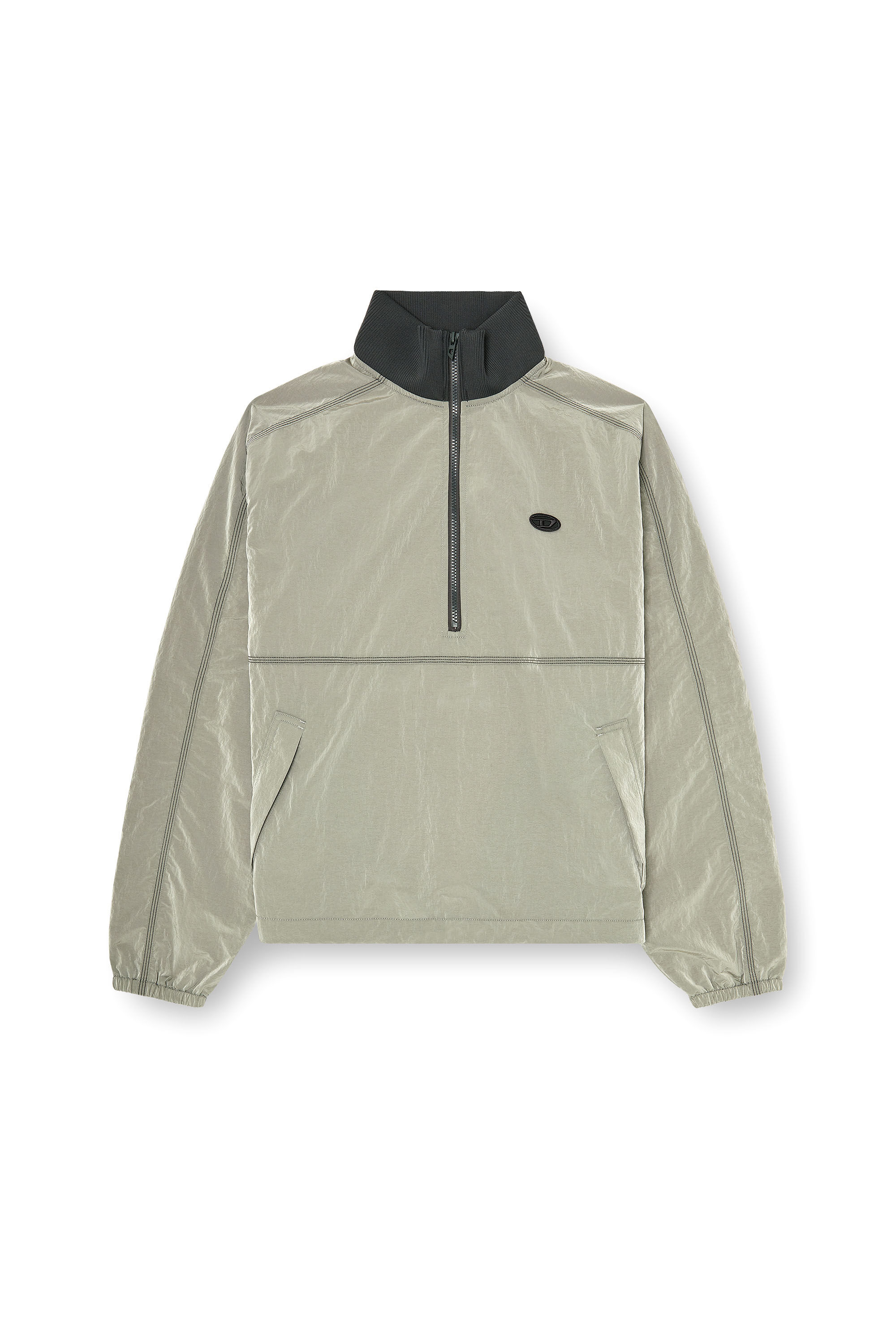Men's Nylon jacket with crinkle effect | Grey | Diesel