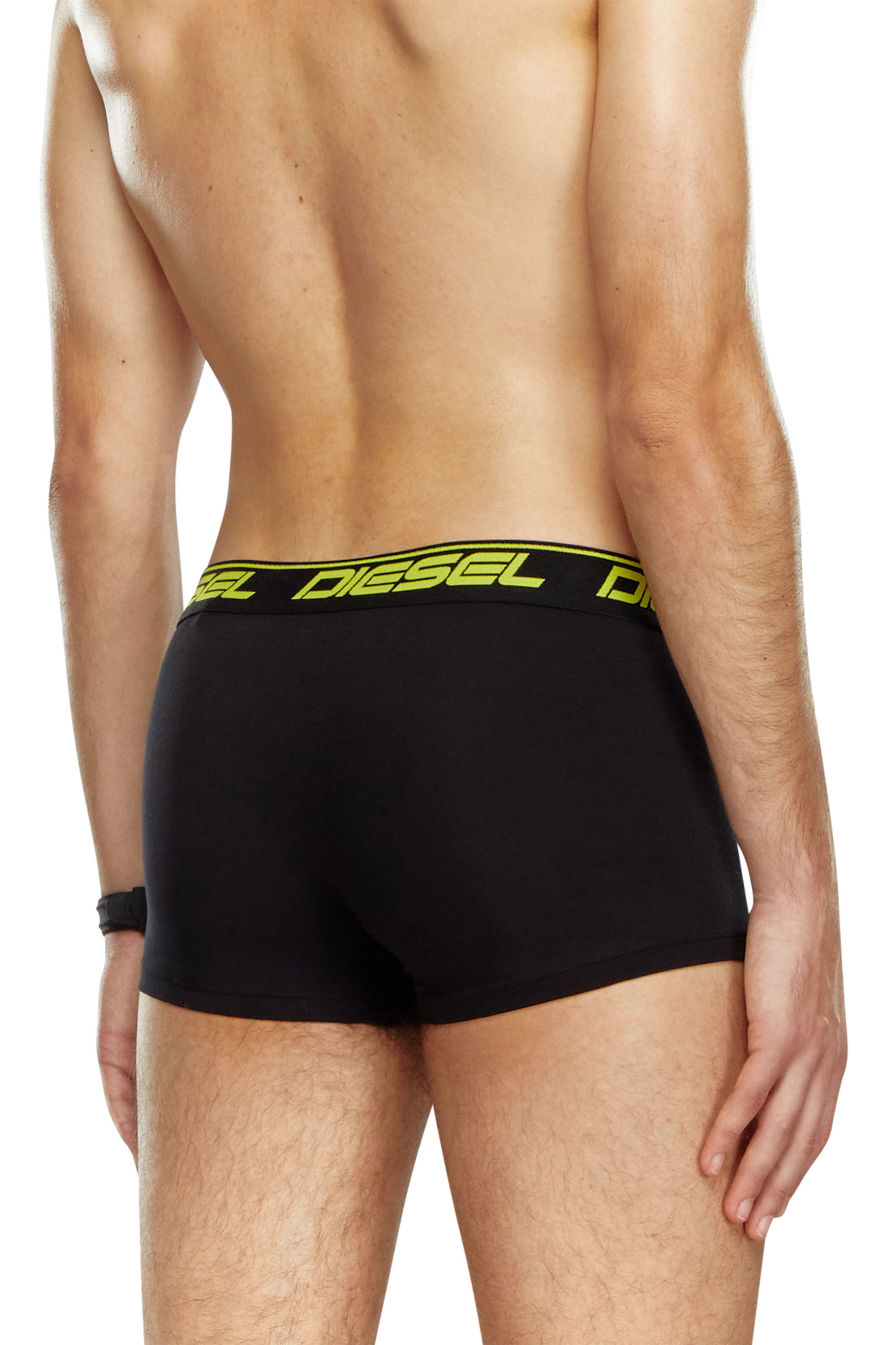 Diesel - UMBX-DAMIENTHREEPACK, Man's Three-pack cloudy-print boxer briefs in Black/Yellow - 4