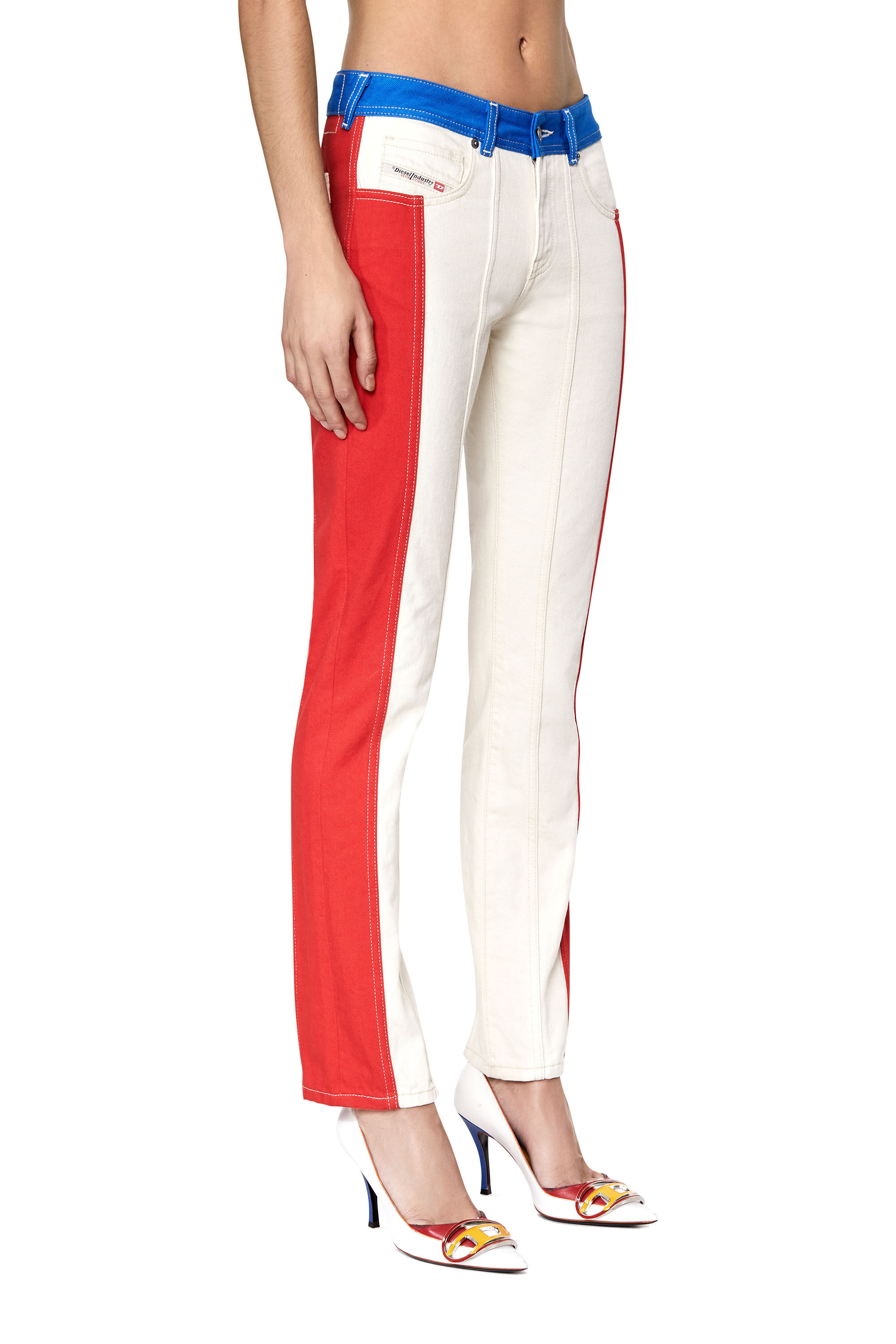 Diesel - 2002 0EIAR Straight Jeans, White/Red - Image 5