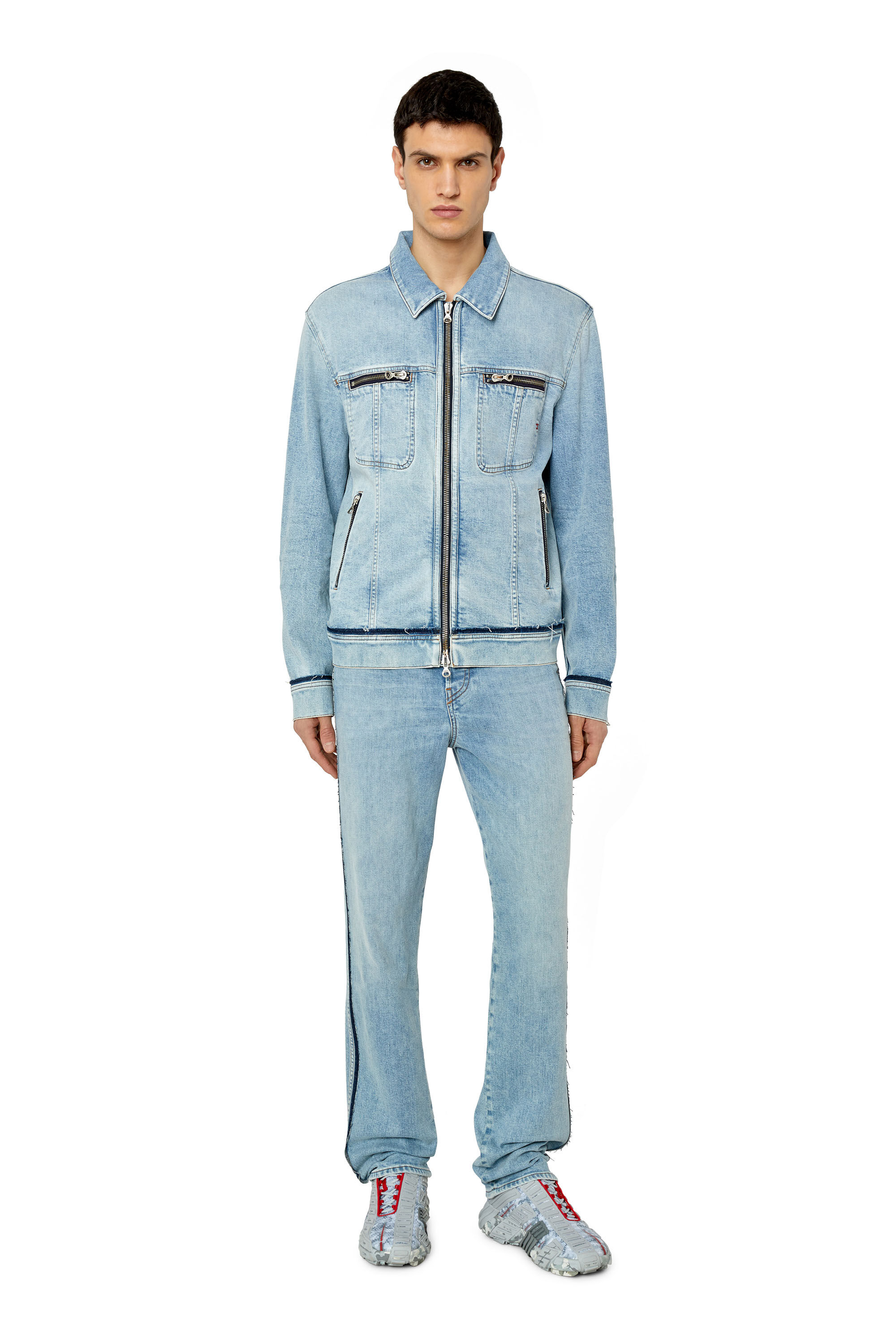 Diesel - 2020 D-Viker 09F41 Straight Jeans, Light Blue - Image 1