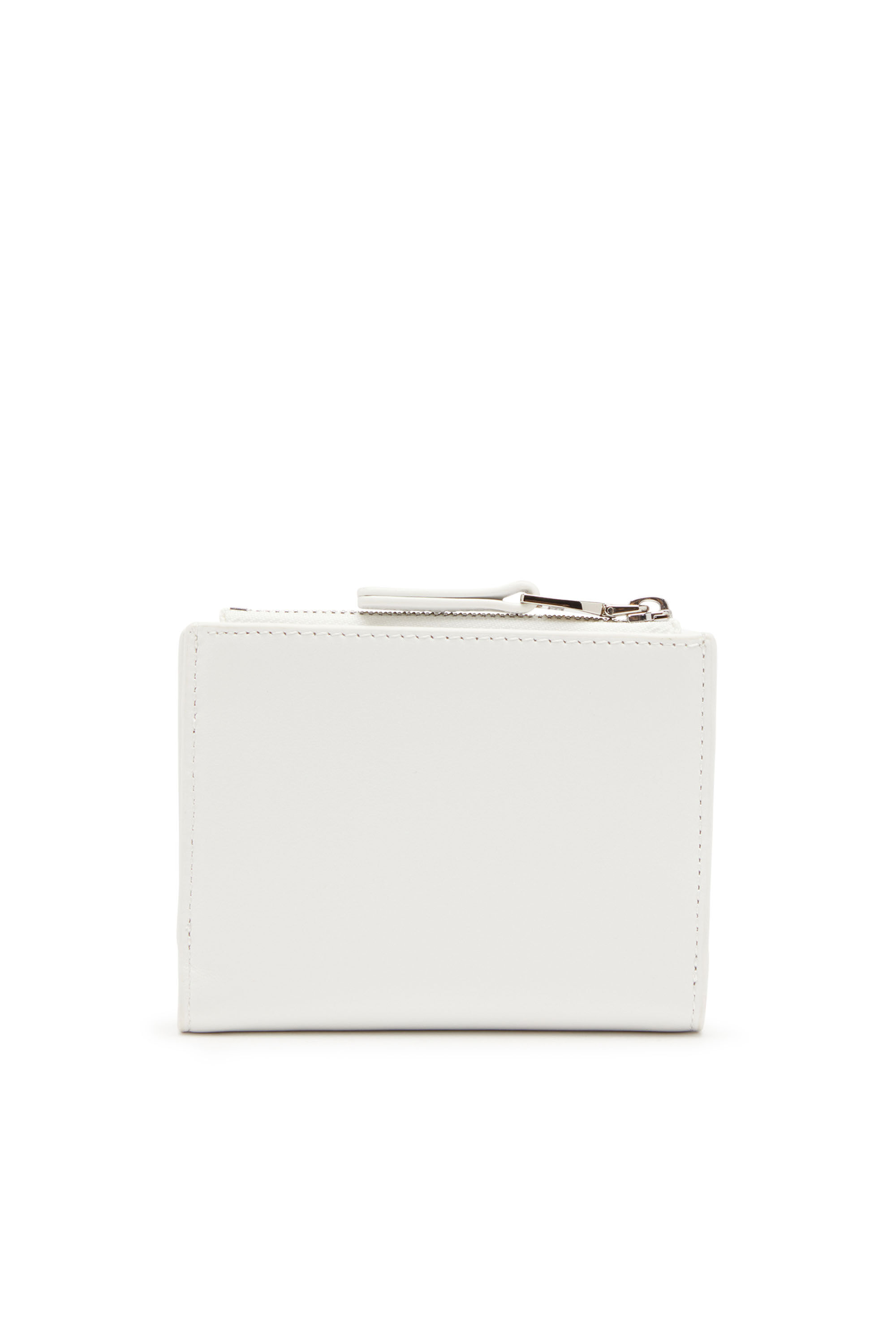 Women's Small leather wallet with embossed logo | White | Diesel