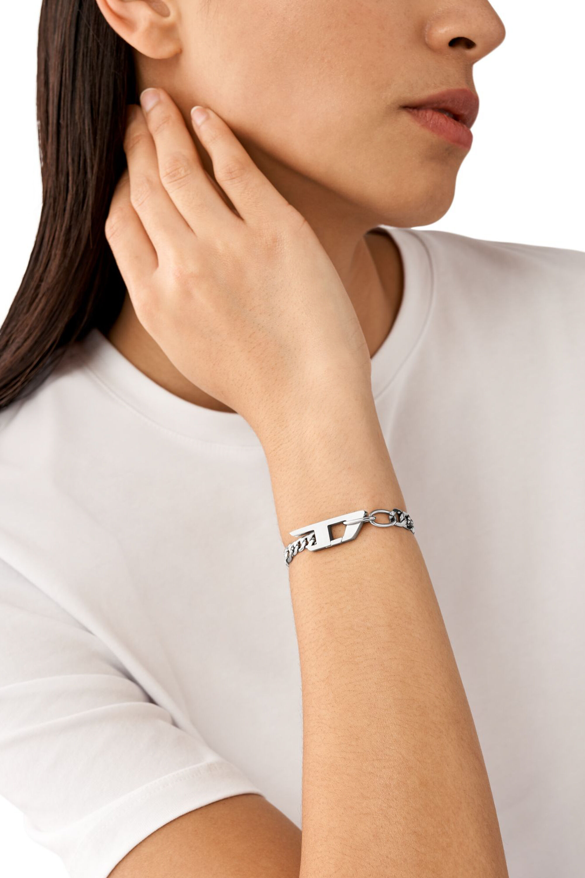 Women's Stainless steel chain bracelet | Silver | Diesel