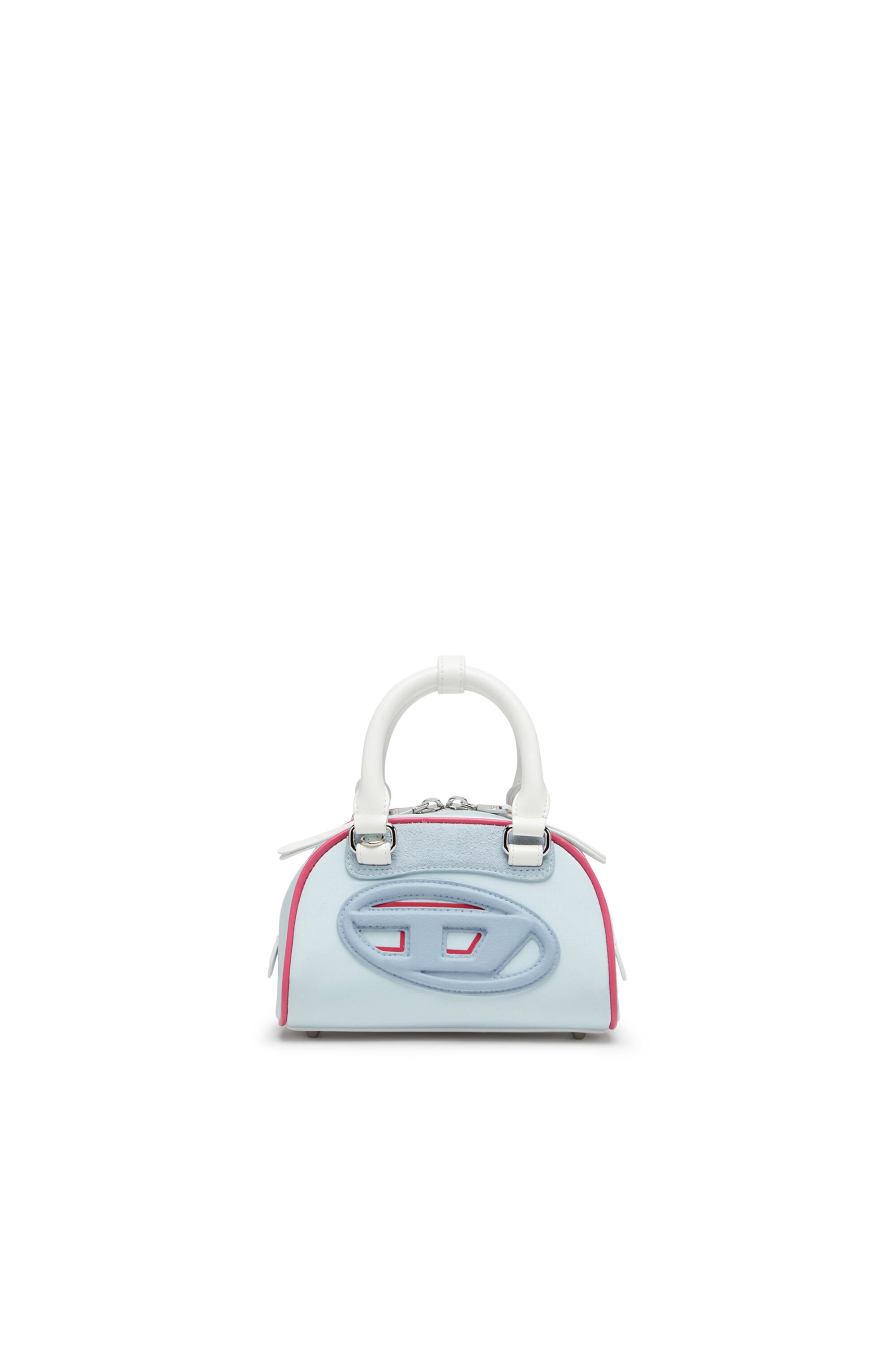 Diesel - 1DR DOME CROSSBODY, Woman's 1DR Dome-Colour-block mini bowling bag in Light Blue - 1