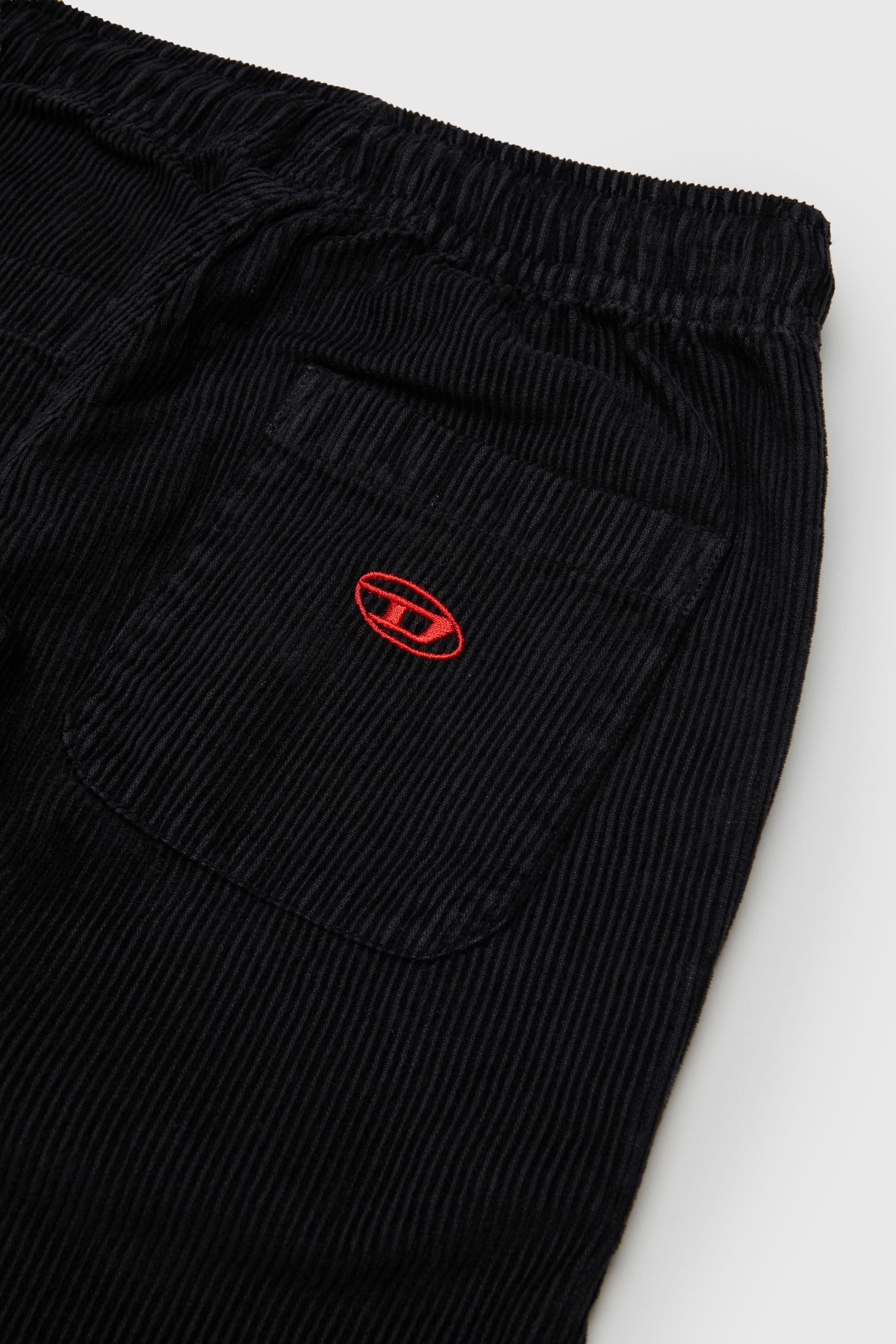 Diesel - PMILL, Man's Corduroy pants with drawstring waist in Black - 4