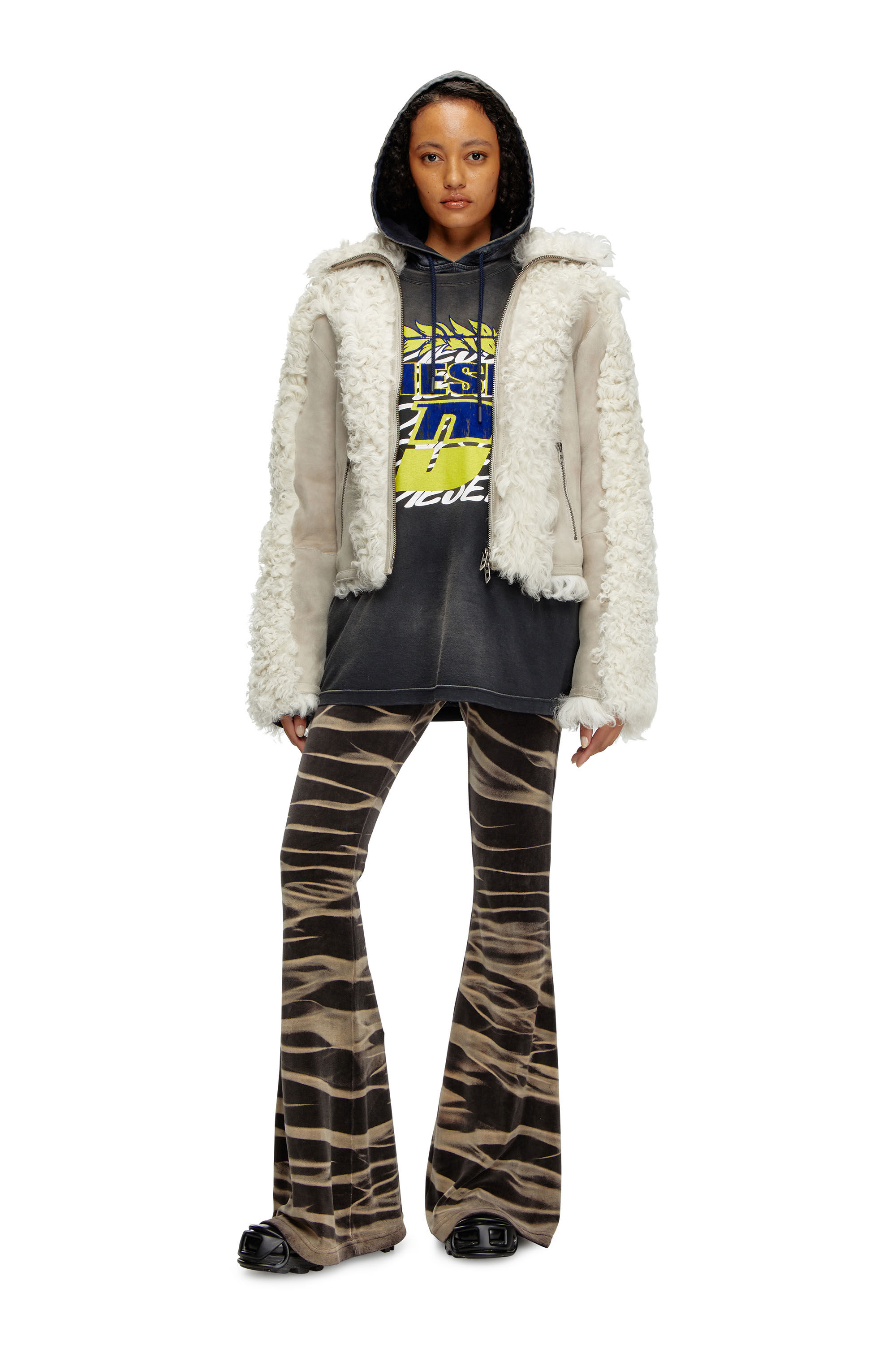 Women's Shearling jacket | White | Diesel