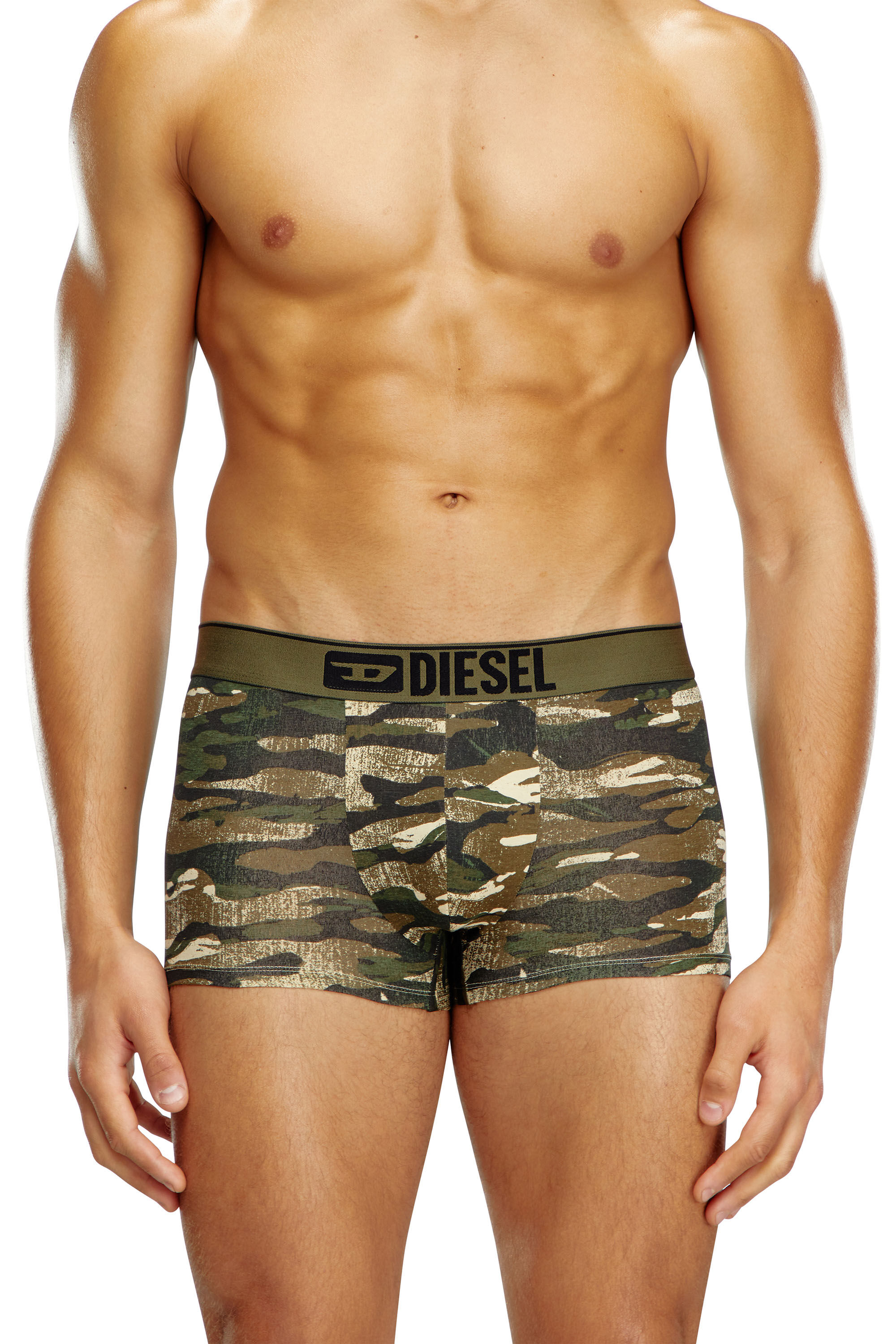 Men s Boxer briefs with camo print Green Diesel