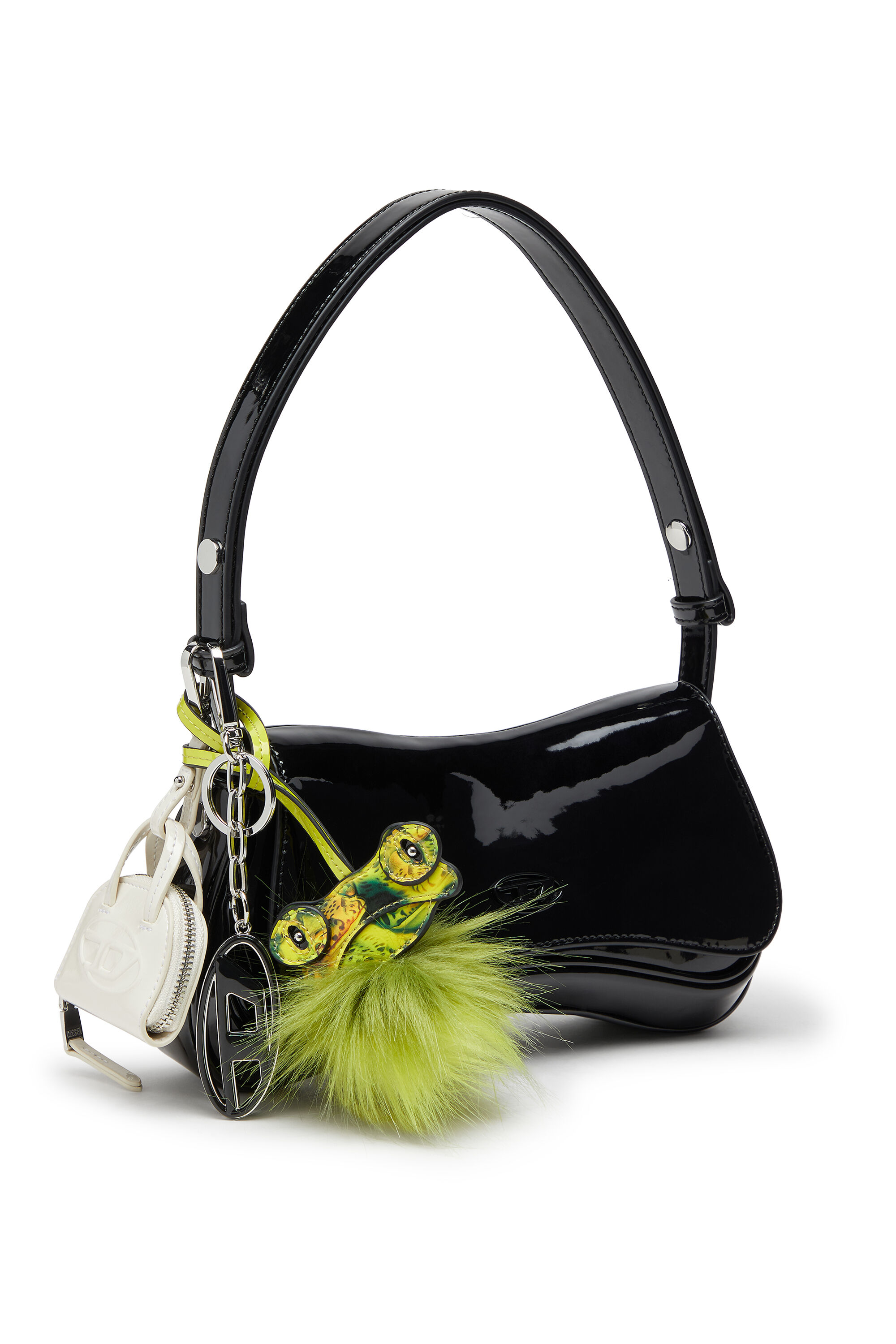Women's Frog bag charm with fluffy tail | Green | Diesel {{Country}}