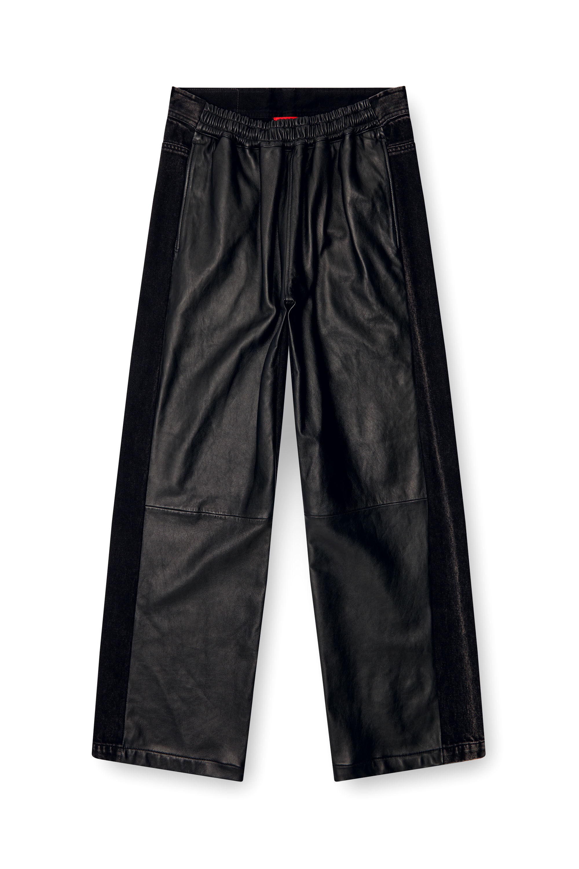Men's Hybrid denim and leather pants | Black | Diesel