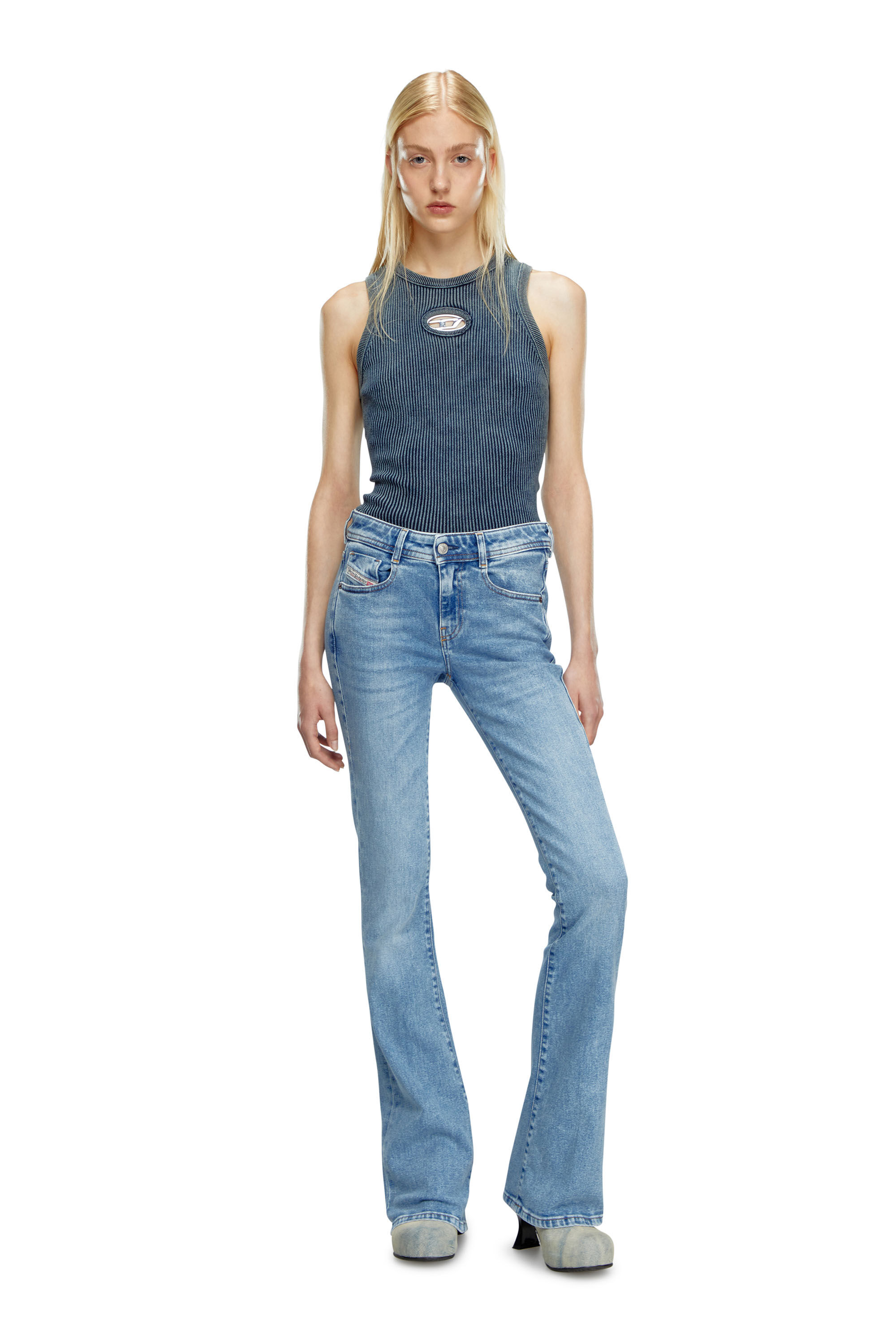 1969 D EBBEY Woman bootcutandflare Light blue Jeans Diesel