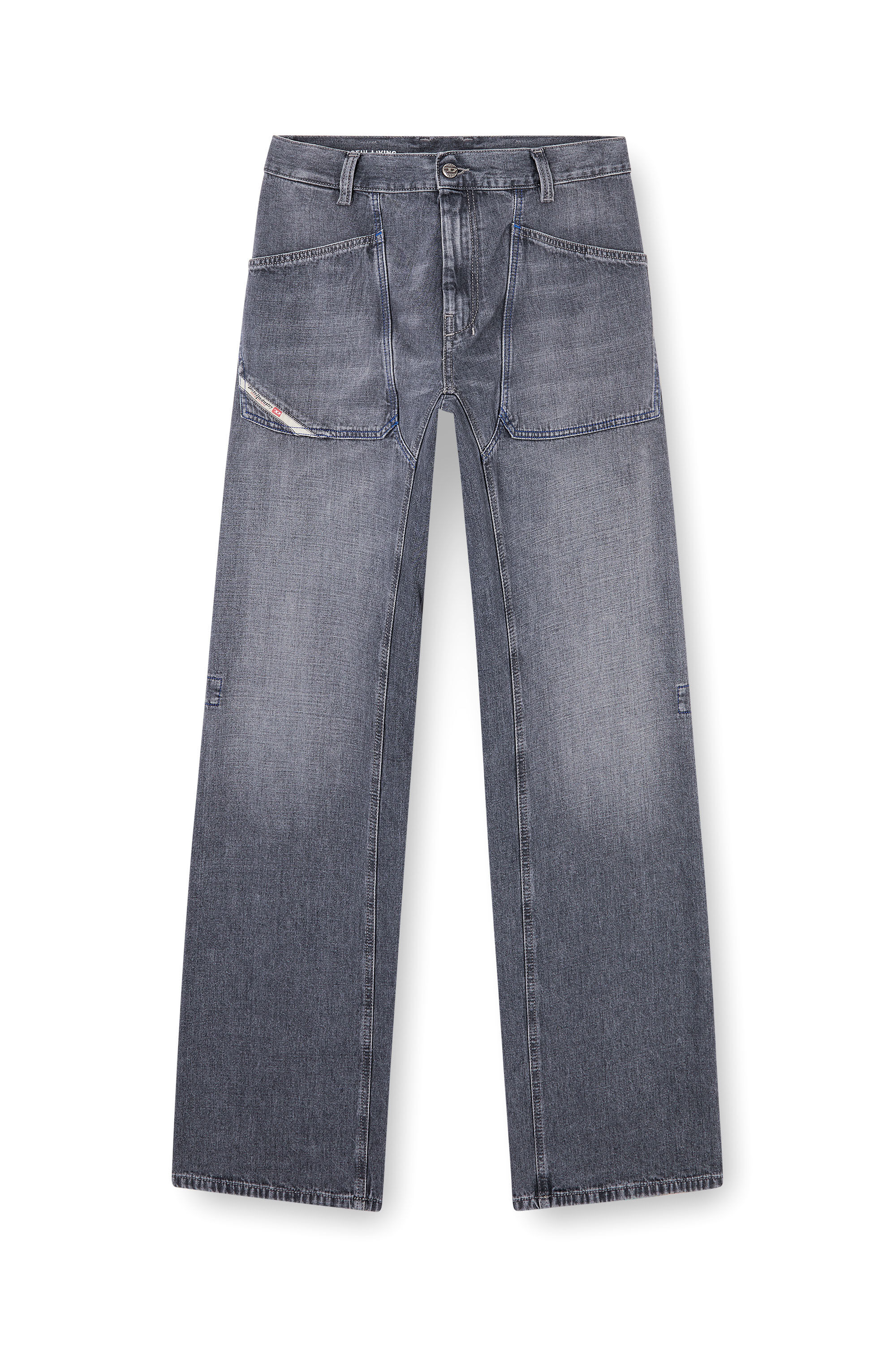 Men's Relaxed Jeans | Regular Waist D-ZetaGrey | Diesel HU