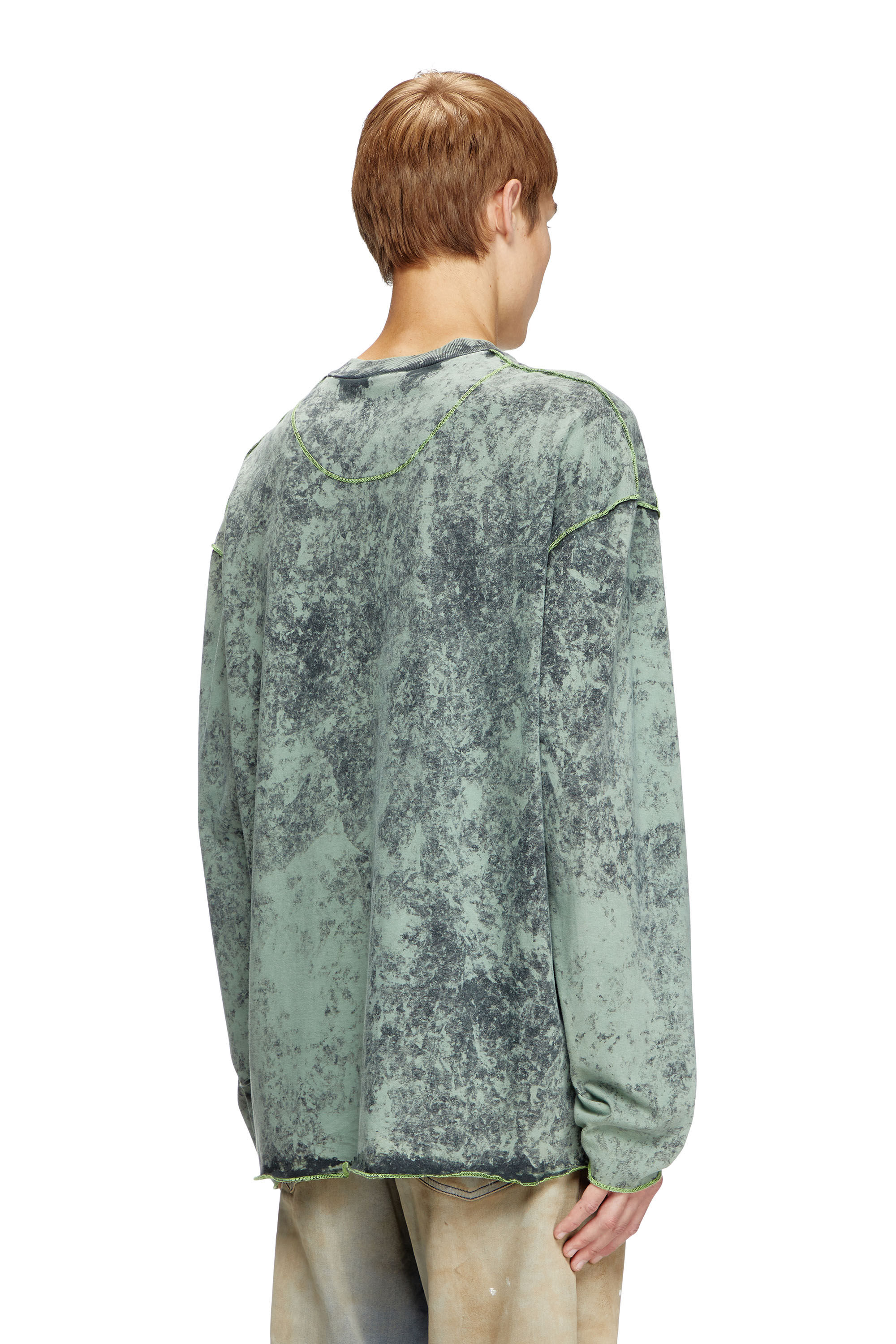 Men's Treated long-sleeve T-shirt | Green | Diesel