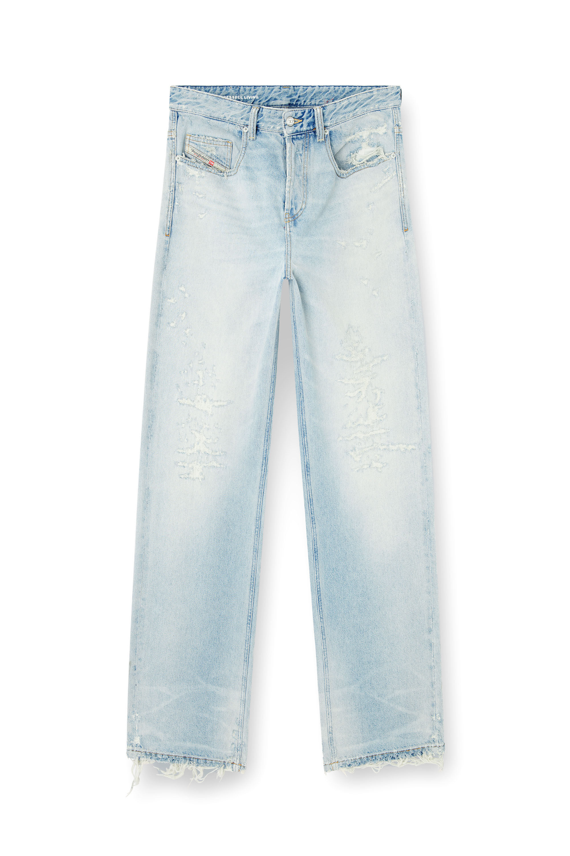 Men's Relaxed Jeans | Low Waist 2001 D-MacroLight Blue | Diesel HU