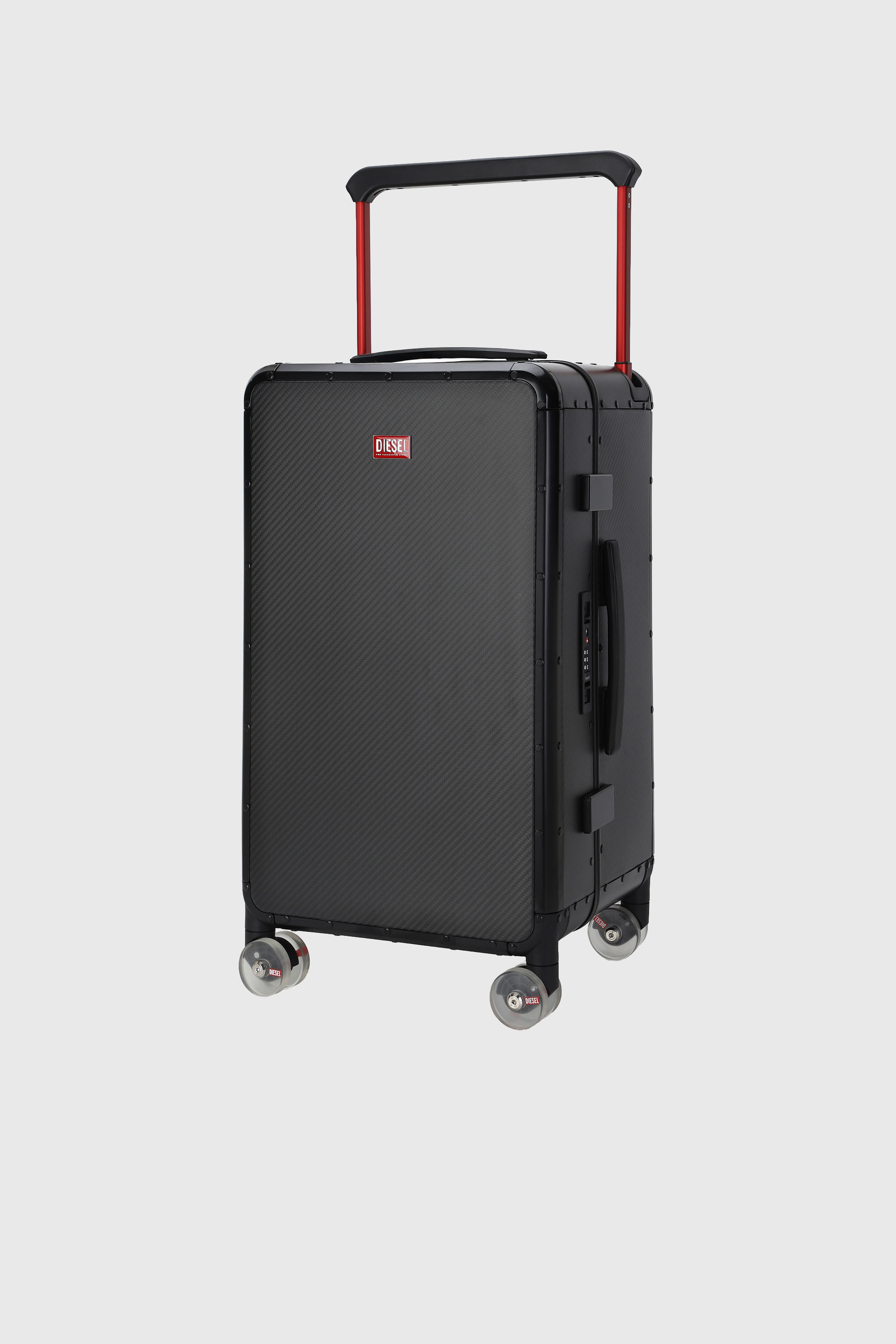 Diesel - DSL CARBON FIBER TROLLEY-BLACK- DSL001, Unisex's Carbon fiber suitcase size M in Black - 5