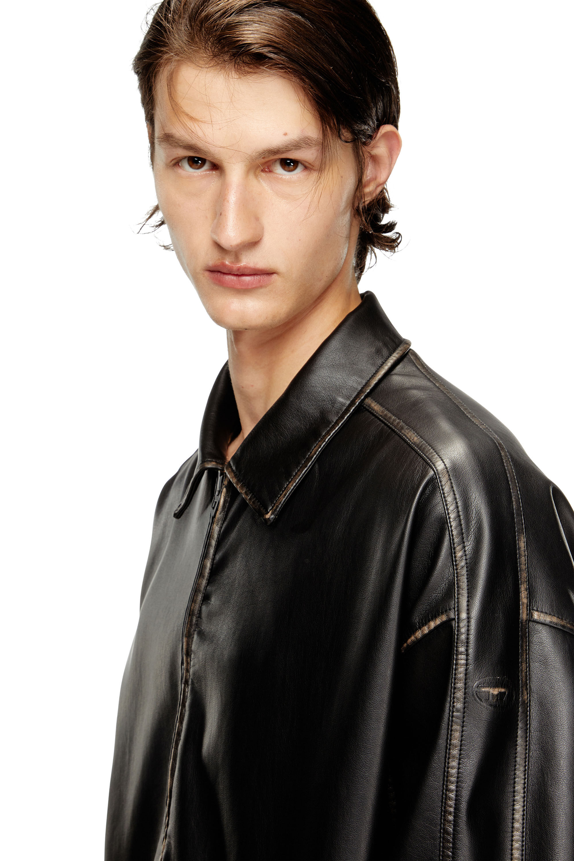 Women's Jacket in treated technical fabric | Black | Diesel