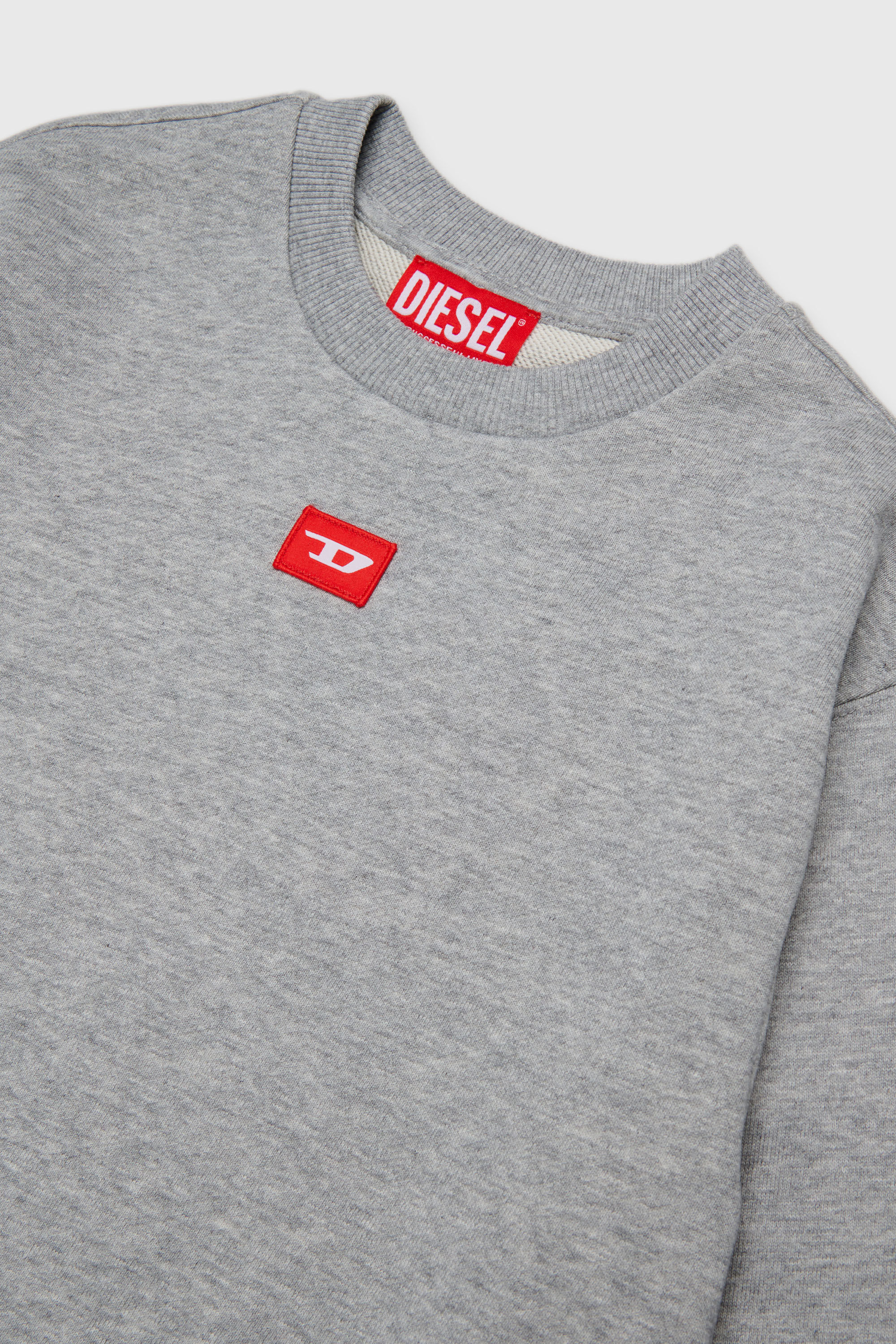Diesel - SXGIN OVER, Unisex's Sweatshirt small logo patch in Grey - 3